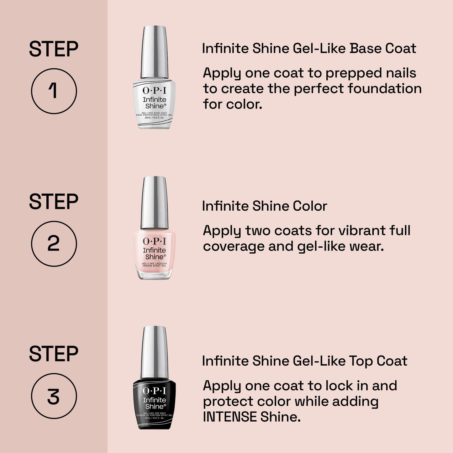 Misty Rose OPI Infinite Shine Don't Bossa Nova Me Around | Opaque Soft Beige Crème Long Wear Gel Like Nail Polish | Vegan, Long Lasting, Streak Free