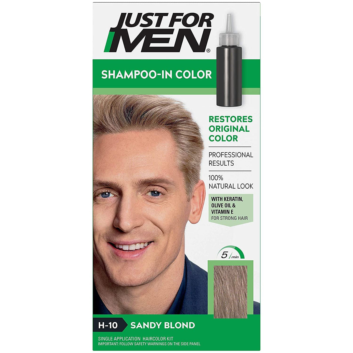 Lavender JUST FOR MEN Hair Color H-10 Sandy Blond 1 ea (Pack of 5)