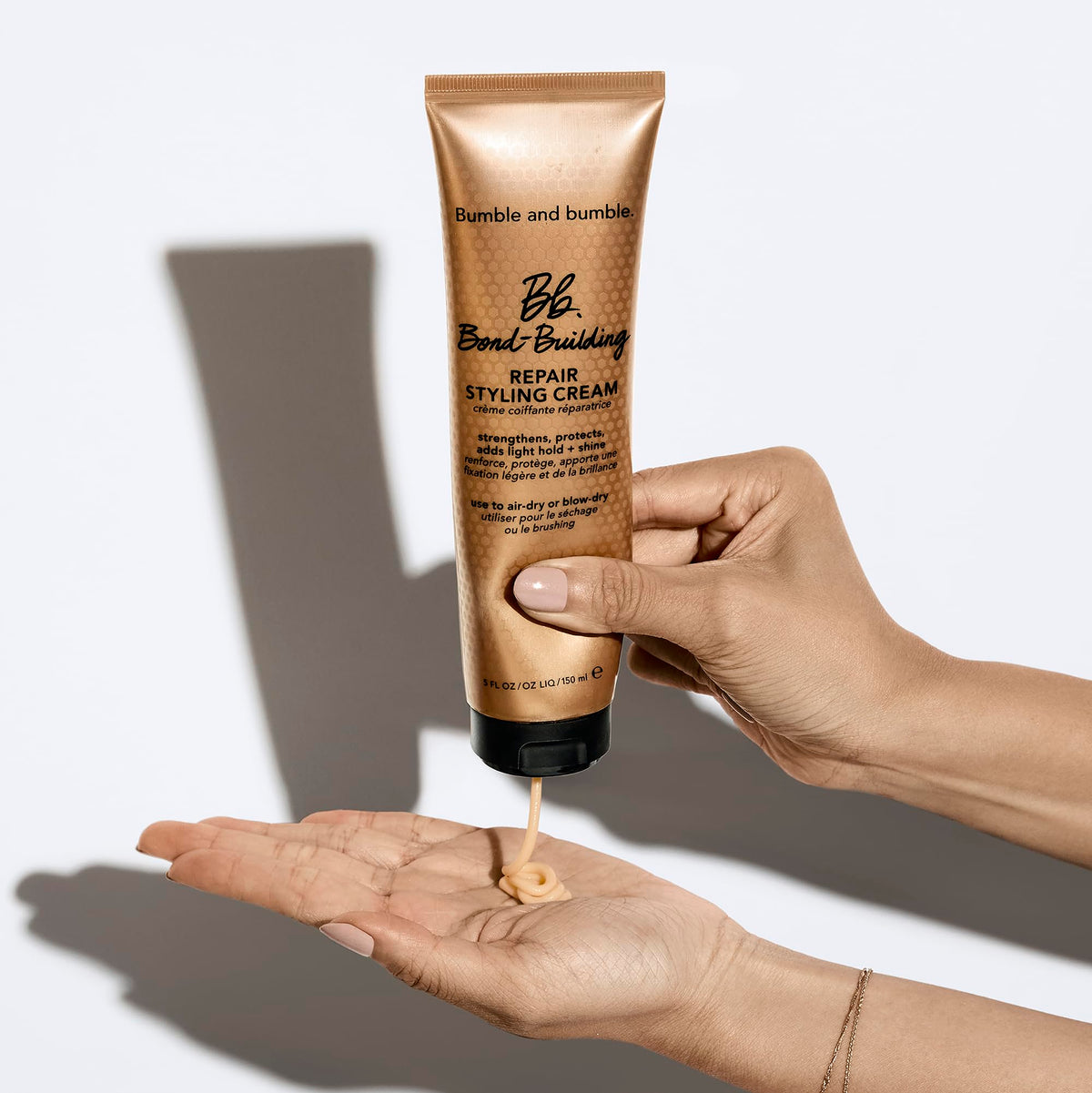 White Smoke Bumble and bumble. Bond-Building Hair Repair Styling Cream | Makes Hair 3x Stronger Instantly | Prevents Split Ends | Heat Protectant | For All Damaged Types