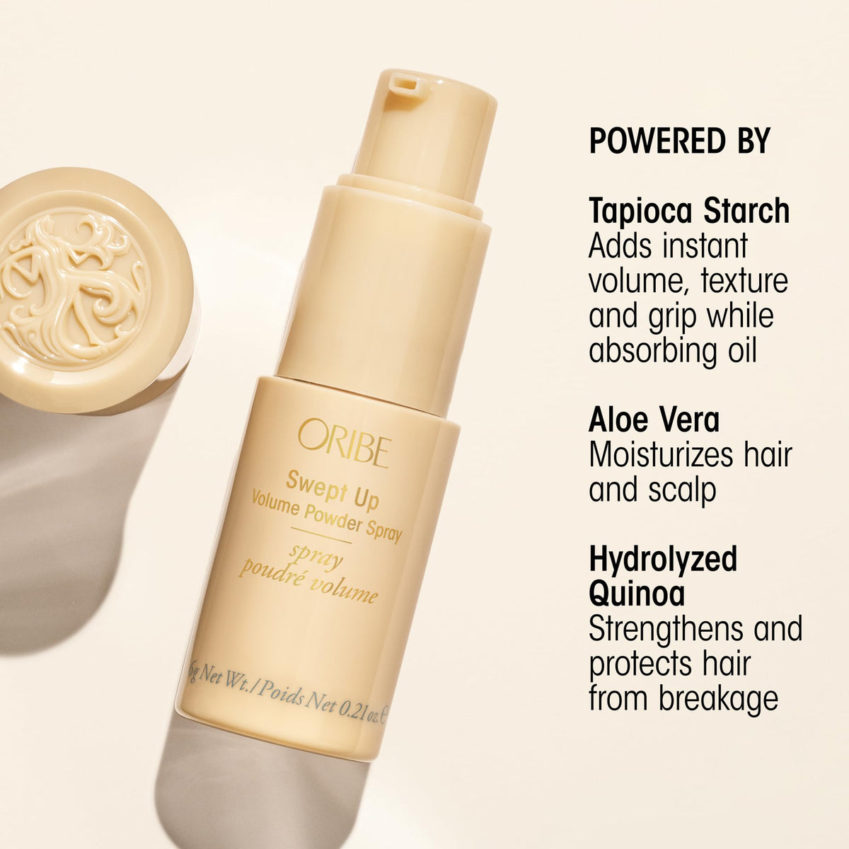 Seashell Oribe Swept Up Volume Powder Spray - Adds Volume & Lift From Roots - 0.21oz