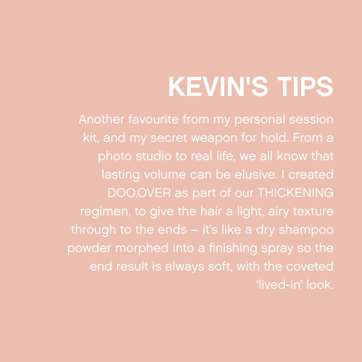Wheat KEVIN.MURPHY DOO.OVER Dry Powder Finishing Hair Spray