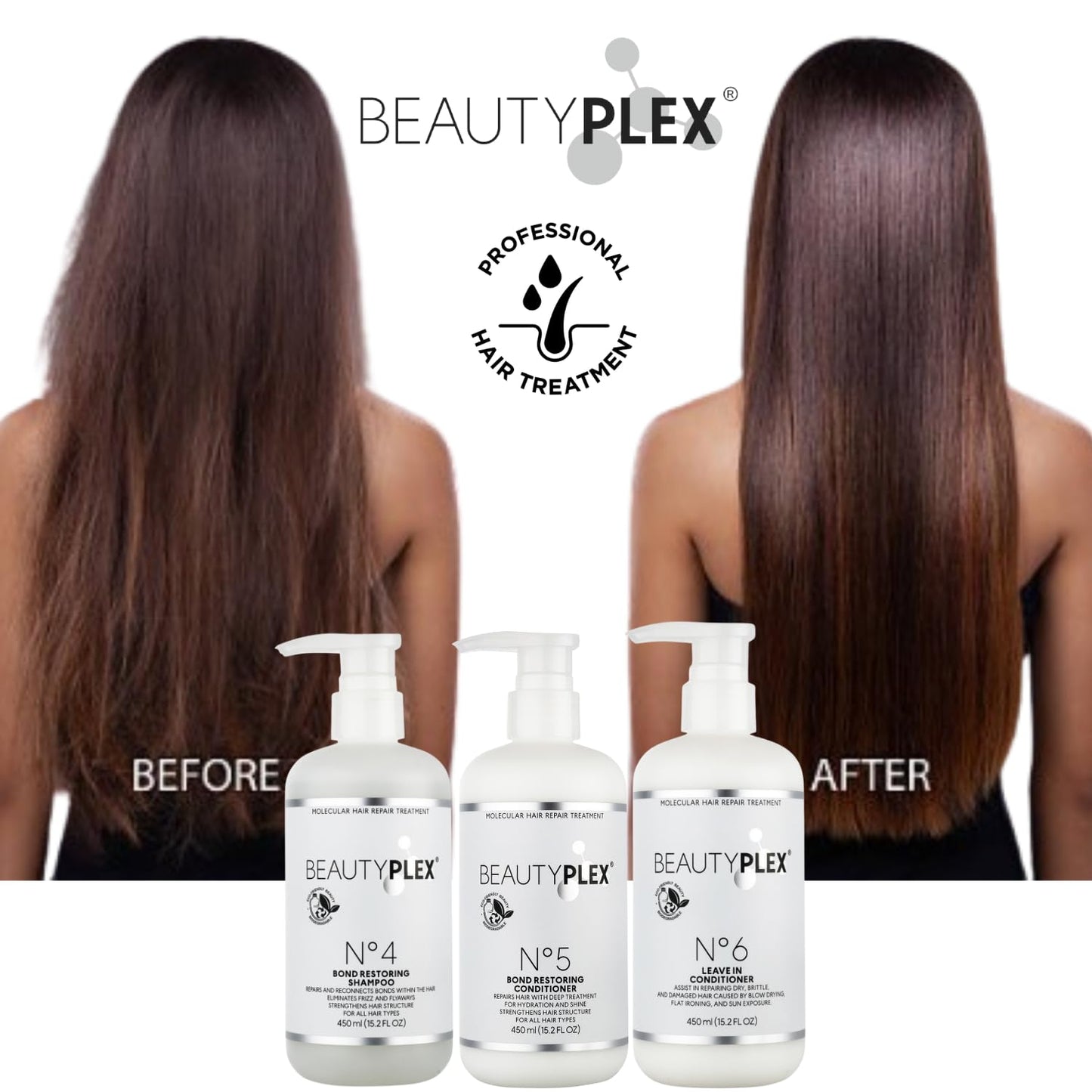 White Smoke No. 3 Bond Repair Hair Treatment | Fino Hair Mask for Damaged Hair Deep Conditioning Hair Mask Bio Complex - Pre Shampoo - 450 ml (15.2 Oz)