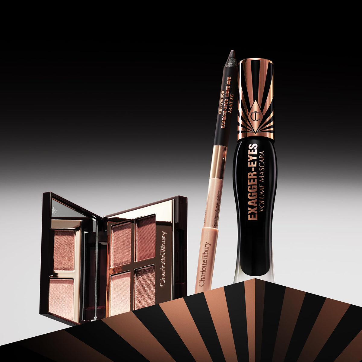 Black Charlotte Tilbury Bigger, Brighter Eyeshadow Palette