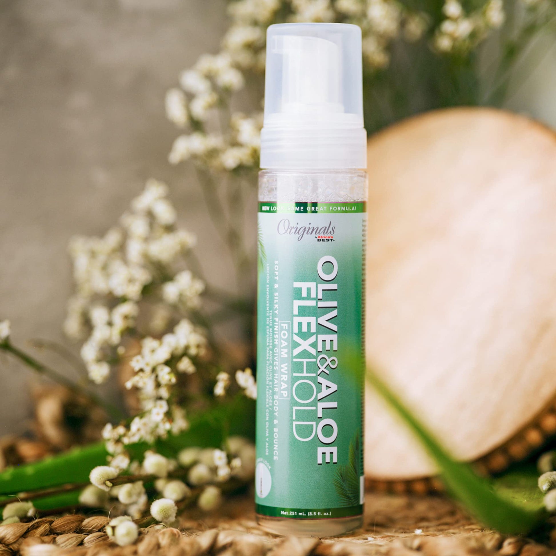 Rosy Brown Originals by Africa's Best Olive Oil Foam Wrap Lotion, 6.5oz Bottle, Natural Conditioning, Alcohol Free Flexible Hold, Moisturizes and Helps Strengthen Hair