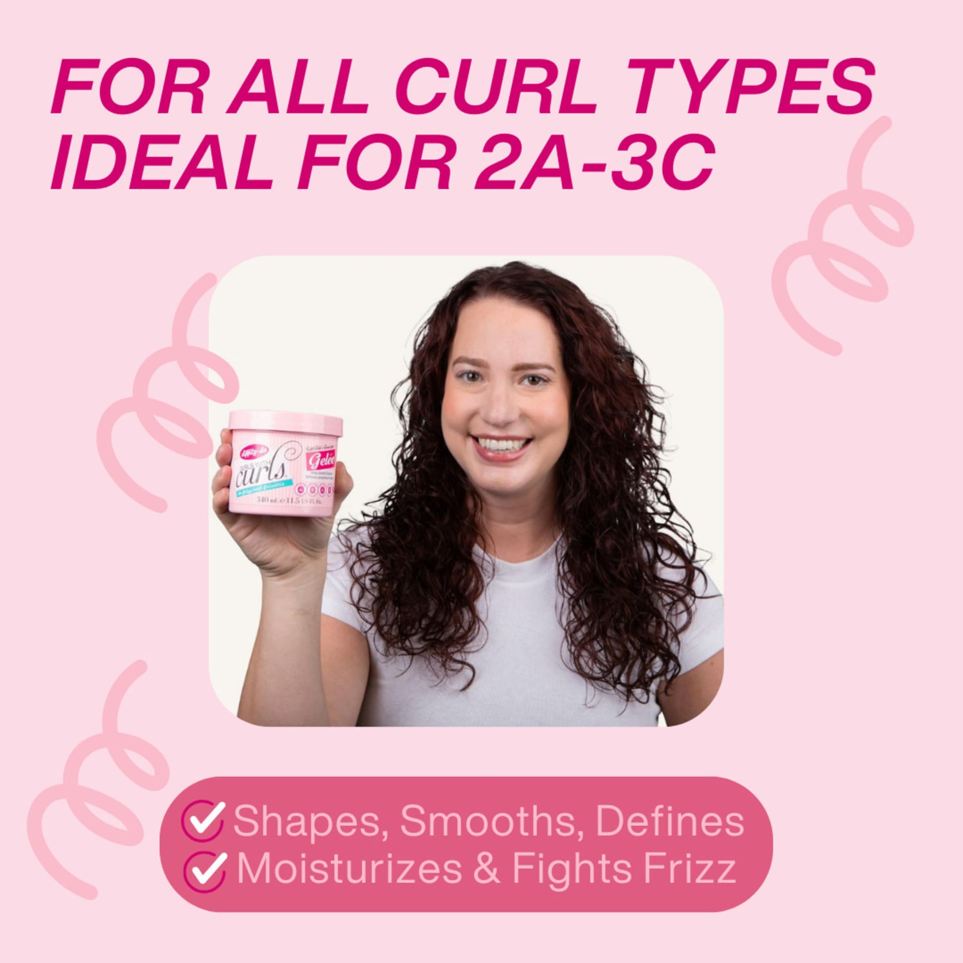 Misty Rose Dippity Do Girls with Curls Light Hold Gelee, Shape, Smooth & Separate Curls, Formulated with Aloe, Vitamin E & Wheat Protein, Frizz-Free, Never Crunchy, Curly Hair Gel For Women, 11.5 FL Oz