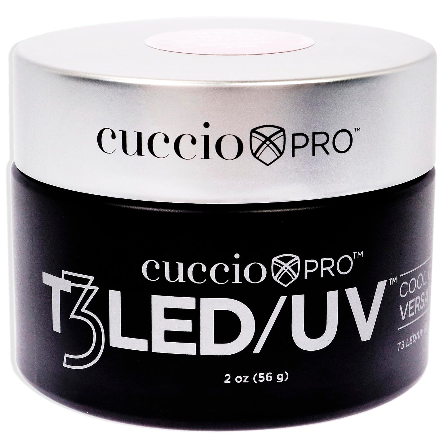 Black Cuccio Pro T3 LED/UV Cool Cure Versatility Gel - Self-Levelling Gel With Calcium - Incredibly Flexible - Strong Adhesion - High Shine Finish - Fast Application - Opaque Petal Pink - 2 Oz Nail Gel