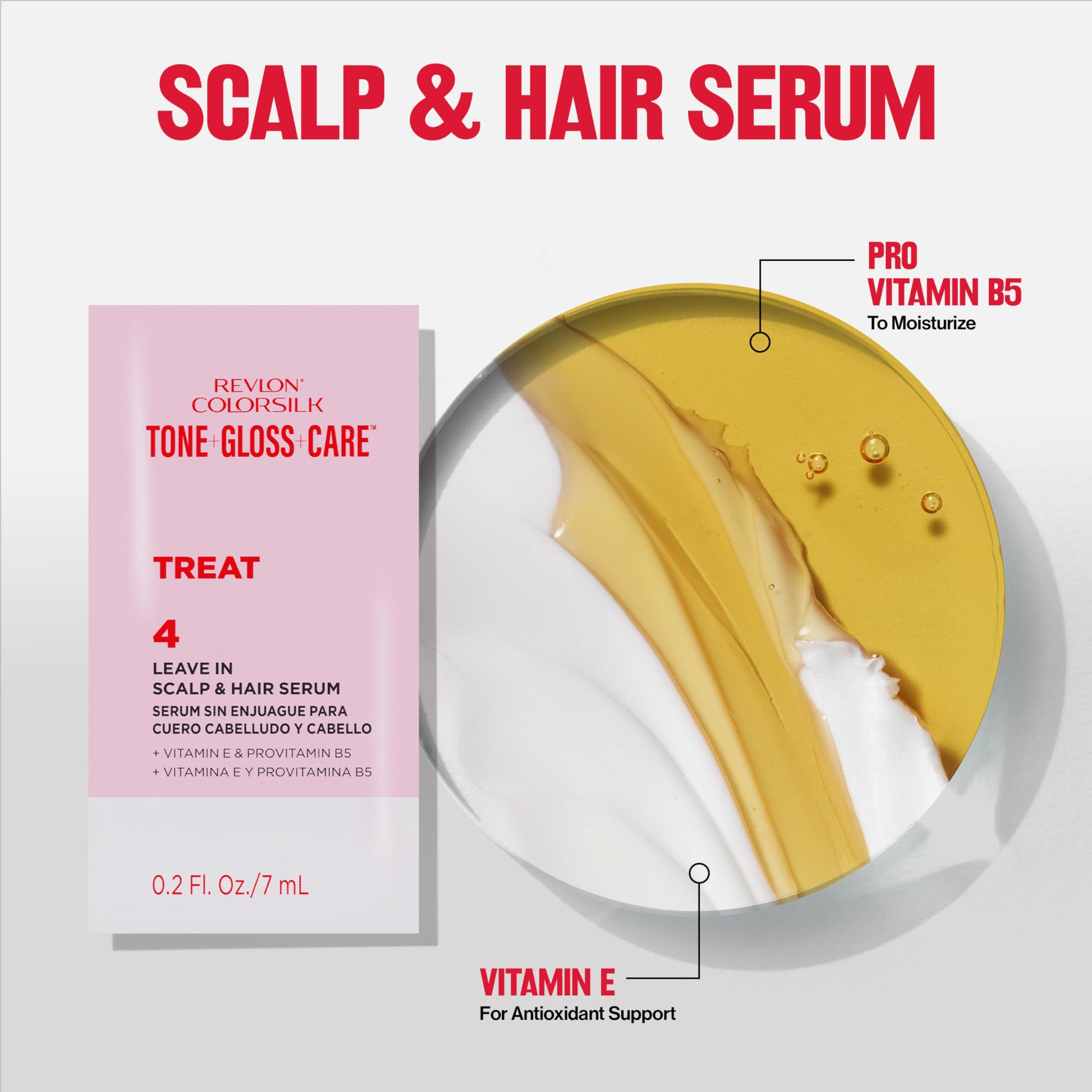 Light Gray Revlon ColorSilk Tone + Gloss + Care Demi Permanent Hair Color, Dye Kit with Leave-In Scalp and Haircare Serum, 2x Shinier, 4x Stronger, 5 Medium Brown, 4.5 fl oz