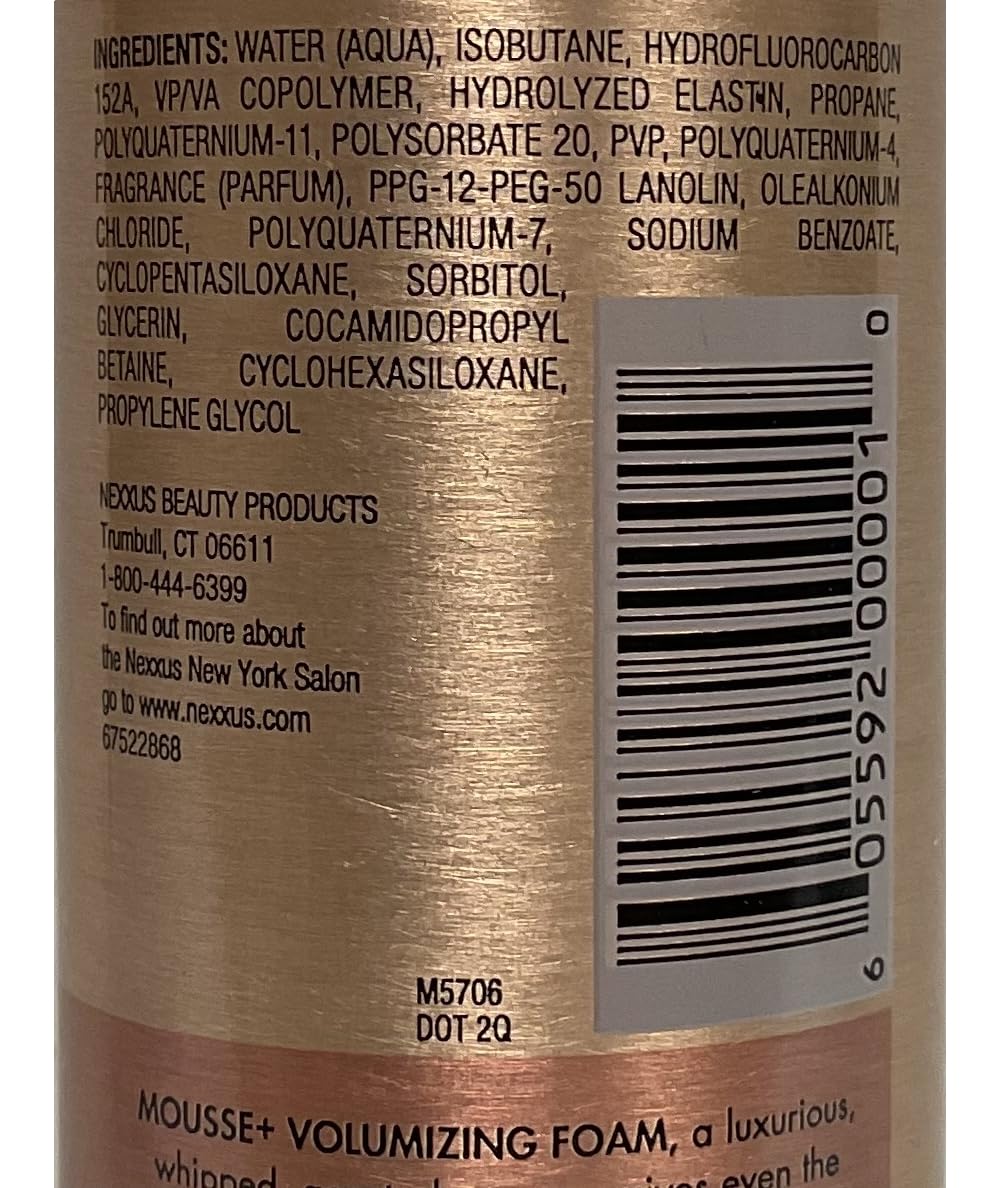 Dim Gray Nexxus Mousse Plus 10.6 Ounce Volumizing Foam Medium Hold (313ml) (2 Pack)