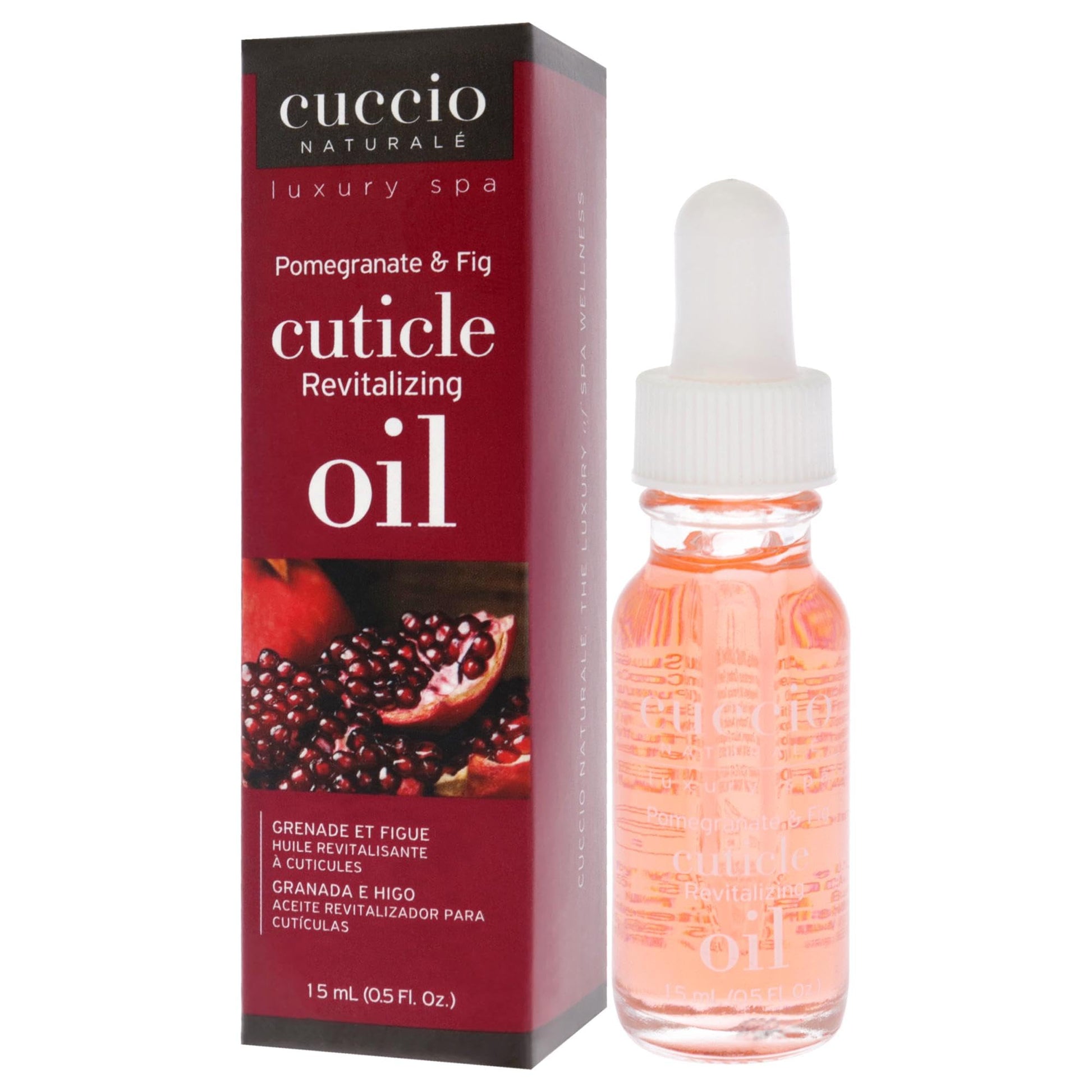 White Smoke Cuccio Naturale Cuticle Oil - Revitalizing Pomegranate & Fig - Repairs Skin & Nails - 0.5 Oz
