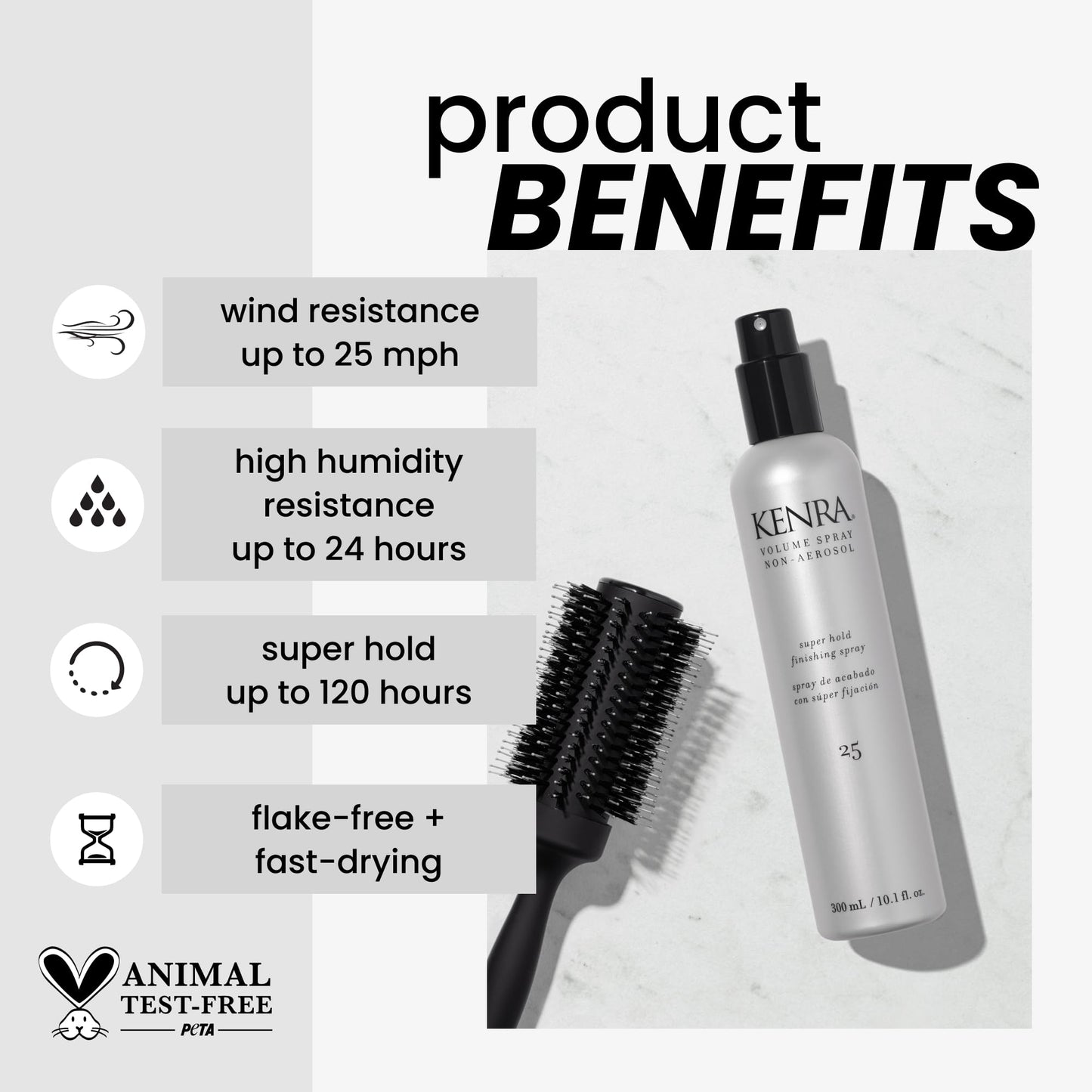 Lavender Kenra Professional Volume Spray Non Aerosol 25 | Super Hold Finishing Spray | High Humidity Resistance | Flake-Free and Fast-Drying | All Hair Types | 10.1 fl. oz