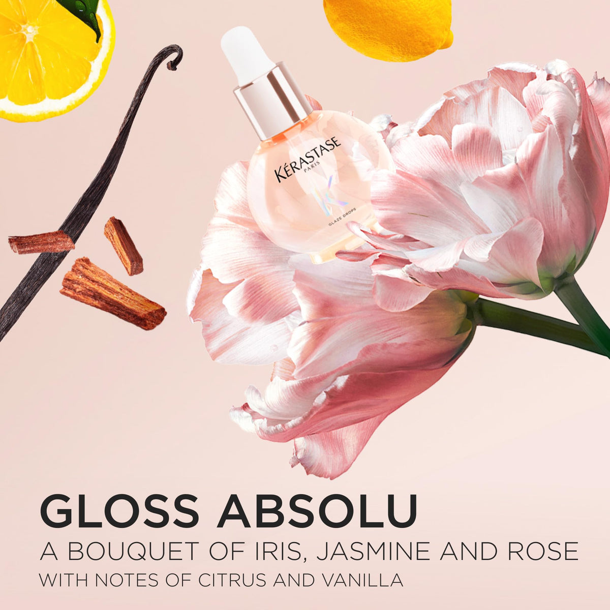 Misty Rose Kerastase Gloss Absolu Glaze Drops Hair Oil – Anti-Frizz & High Shine