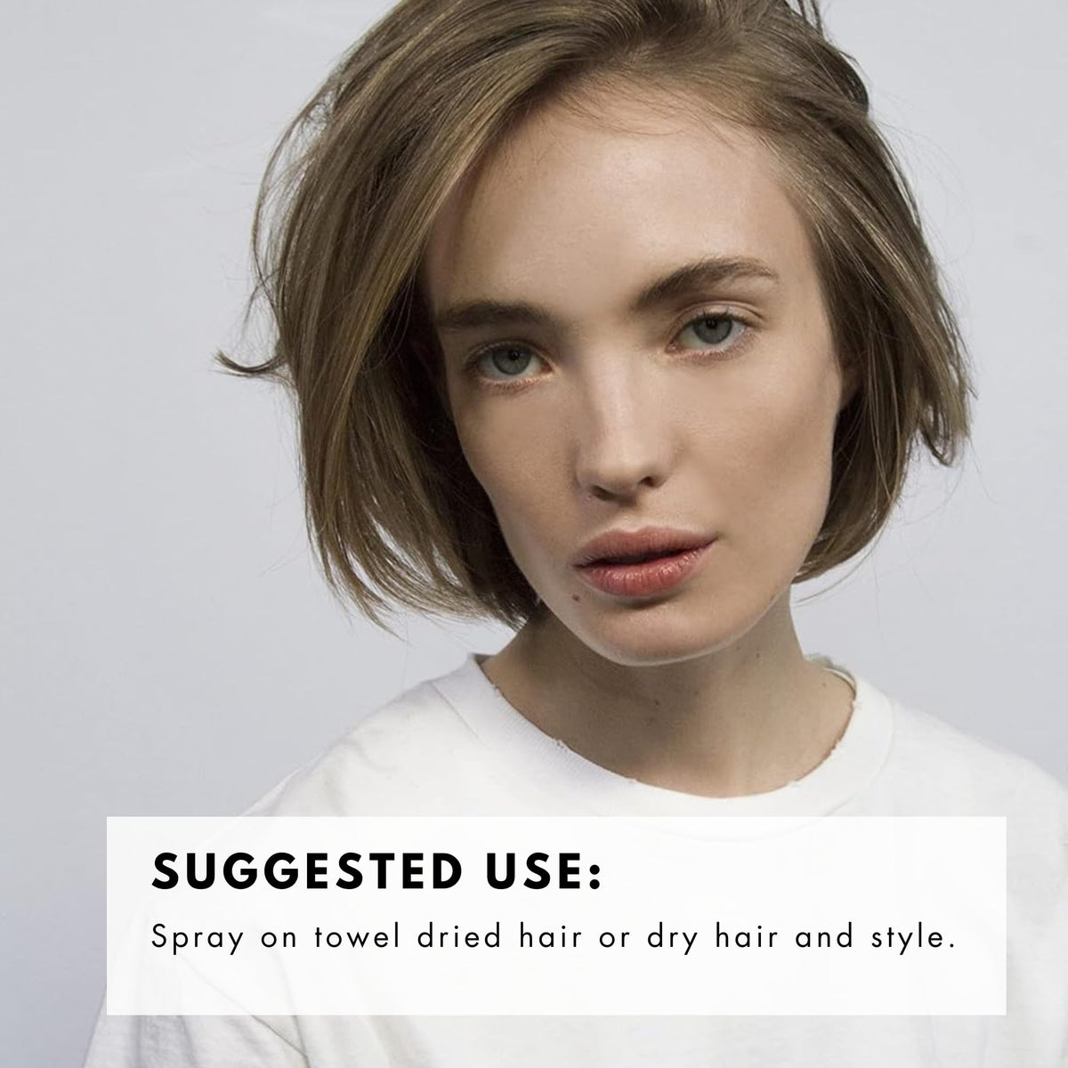 Light Gray R+Co Trophy Shine + Texture Spray, 6 oz