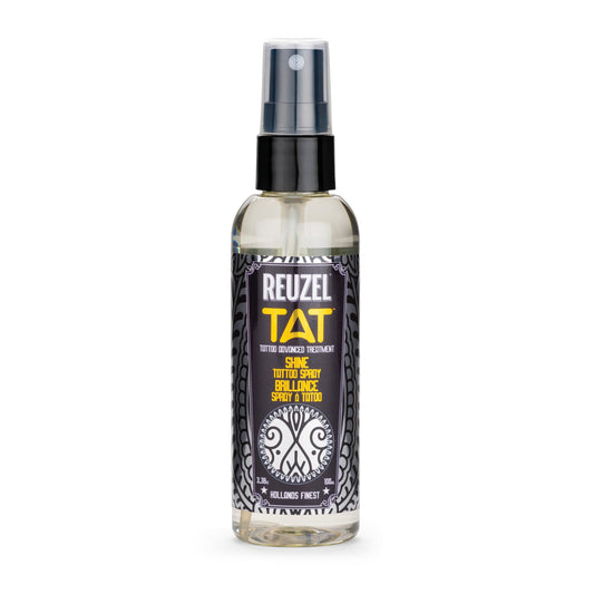 White Smoke REUZEL Shine Tattoo Spray, Brightens Tattoos, Reveals Color and Definition, Absorbs Fast, Vegan and Non-greasy Formula, Paraben Free, 3.38 oz