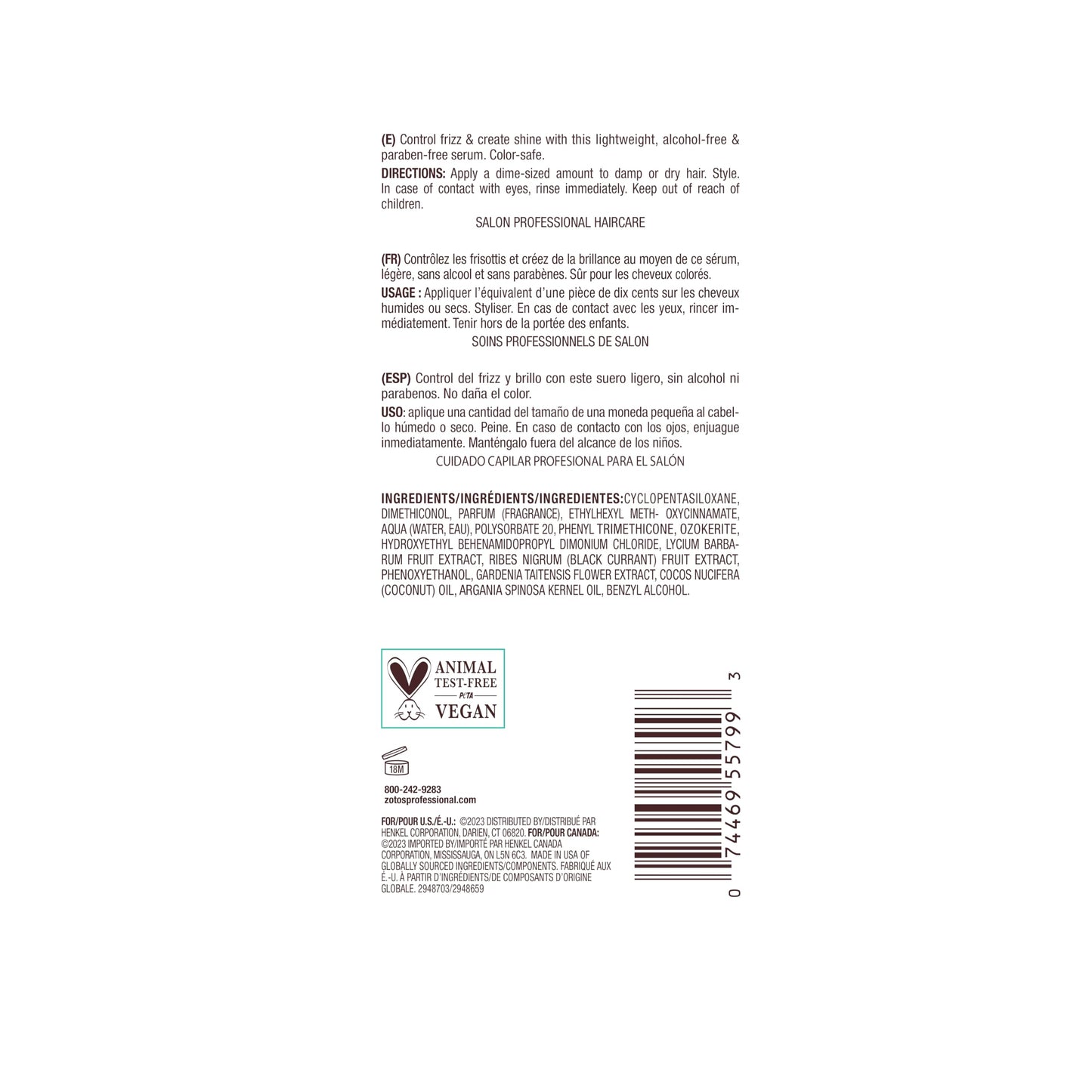White Smoke Bain de Terre Recovery Complex Anti-Frizz Shine Serum, Silky Shine & Frizz Control with Argan & Monoi Oils, Paraben-Free, Alcohol-Free, Color-Safe, Vegan, 3.4 Fl Oz