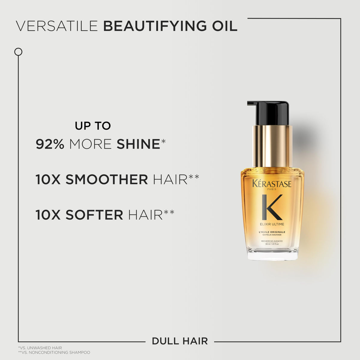 Lavender Kerastase Elixir Ultime Refillable Oil – For Shine & Hydration