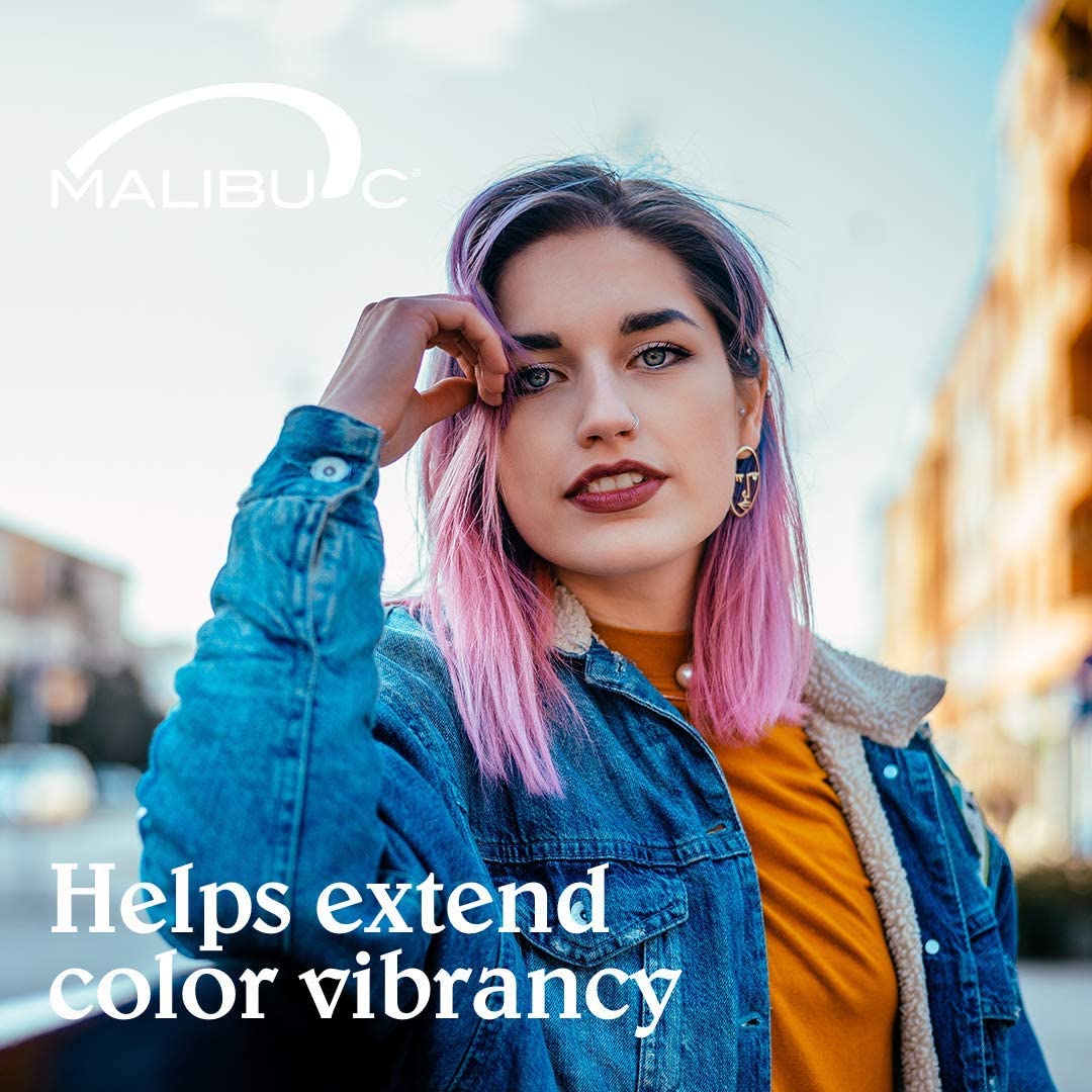 Lavender Malibu C Hydrate Color Wellness Duo - Hydrating Shampoo and Conditioner Set for Color-Treated Hair - Extends Color Vibrancy and Longevity - Vegan & Sulfate-Free Hair Care