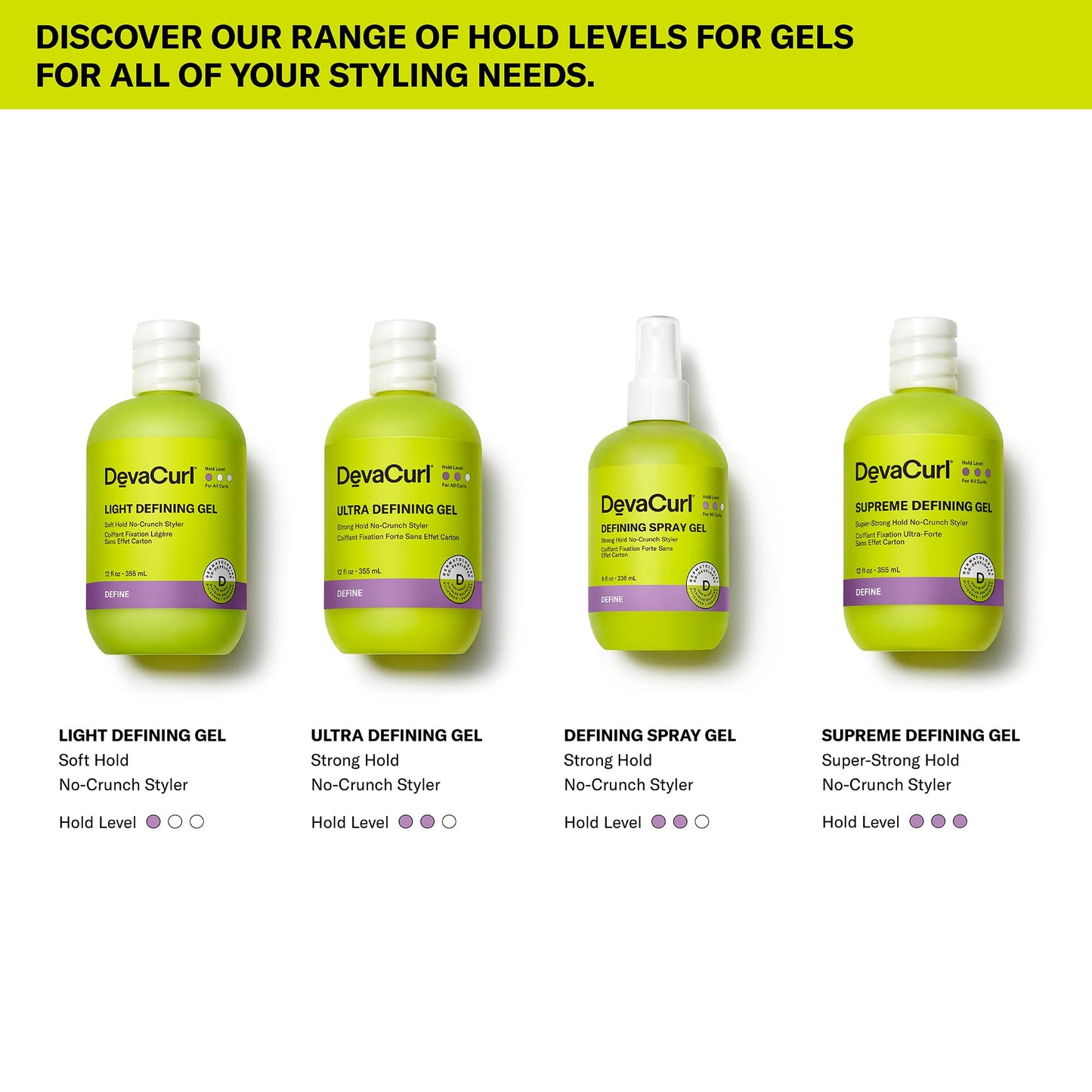 White Smoke DevaCurl Light Defining Gel Soft Hold Non-Crunch Styler, Bright Breeze, 12 fl. oz