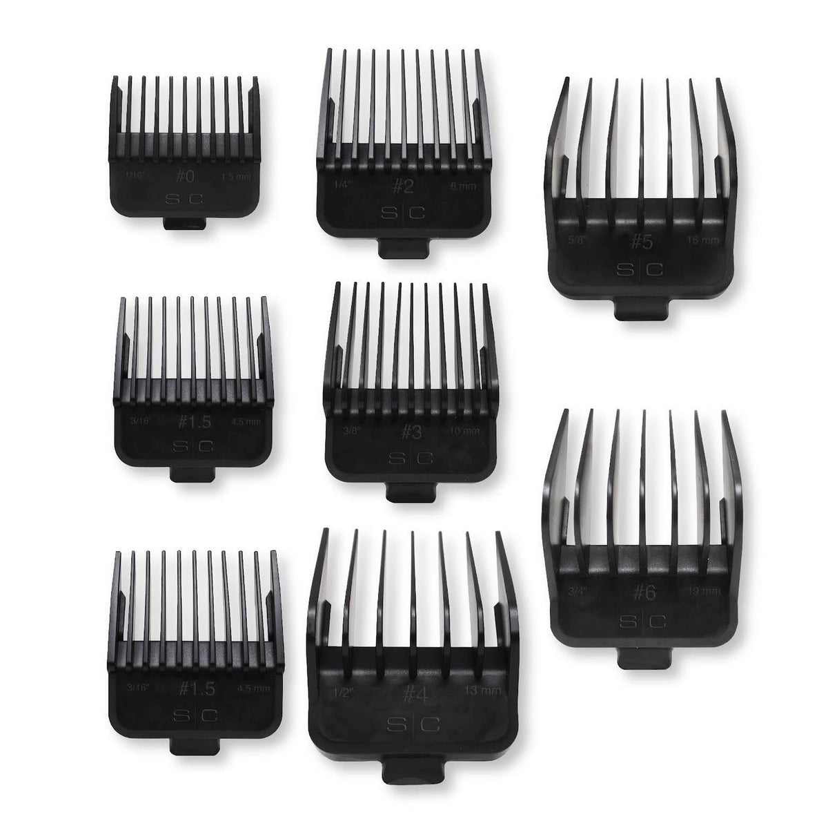 White Smoke STYLECRAFT Dub Universal Double Magnetic Clipper Guards, 8 Pack
