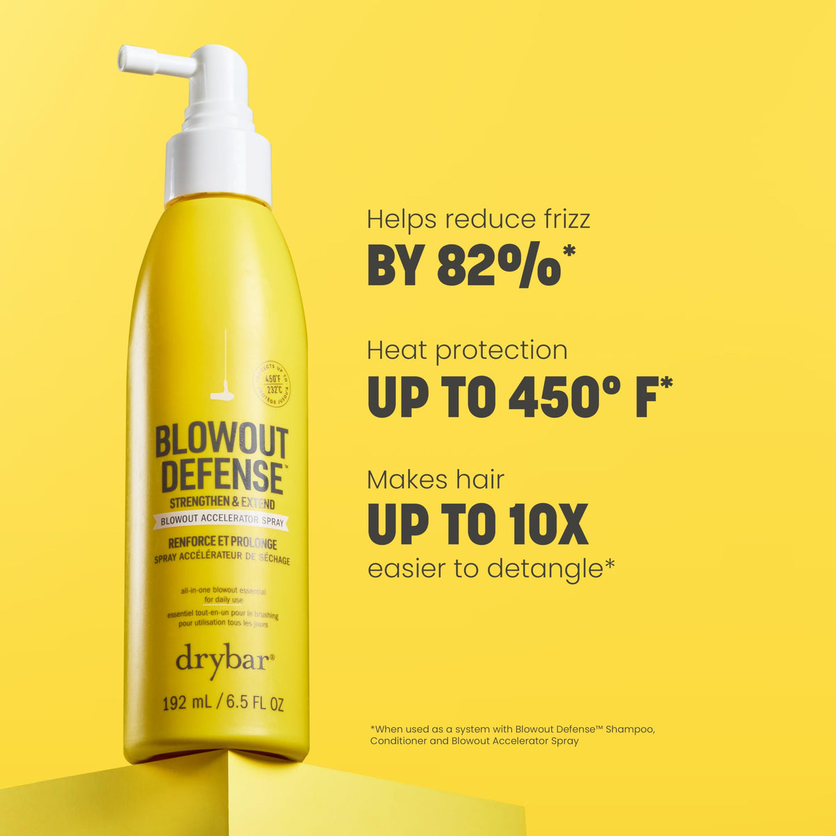 Sandy Brown Drybar Blowout Defense Strengthen & Extend Blowout Accelerator Spray