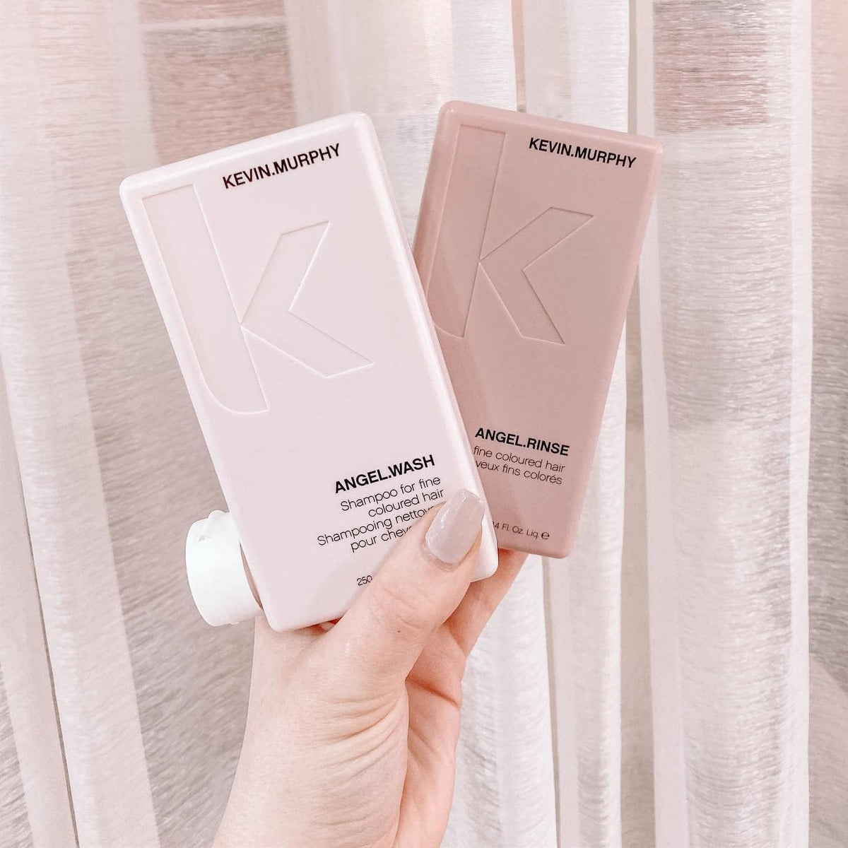 Light Gray Kevin Murphy Angel Wash and Rinse DUO 8.4 oz set