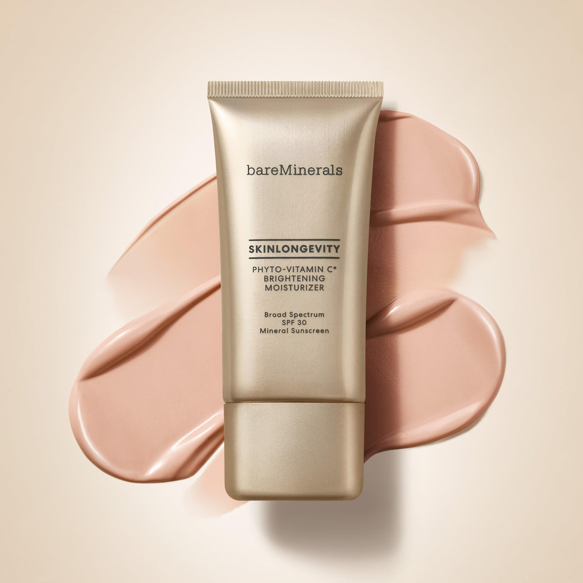 Light Gray bareMinerals SKINLONGEVITY Phyto-Vitamin C Moisturizer, 1.7 oz