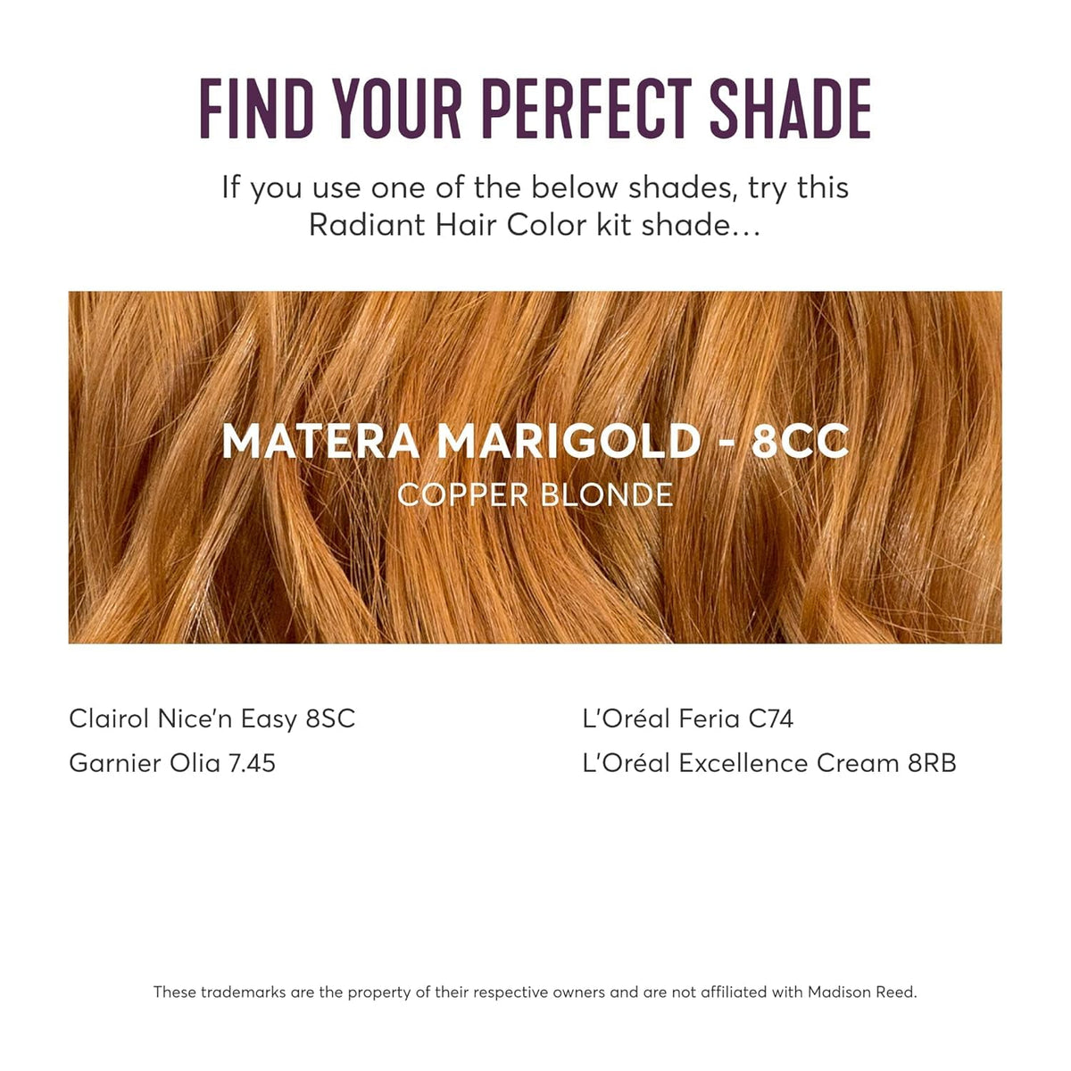 White Smoke Madison Reed Radiant Hair Color Kit, 8CC Dark Vivid Copper Blonde, 1 Pack