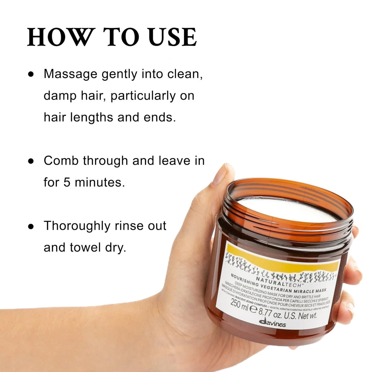 White Smoke Naturaltech Nourishing Vegetarian Miracle Mask, Replenishes Brittle Hair
