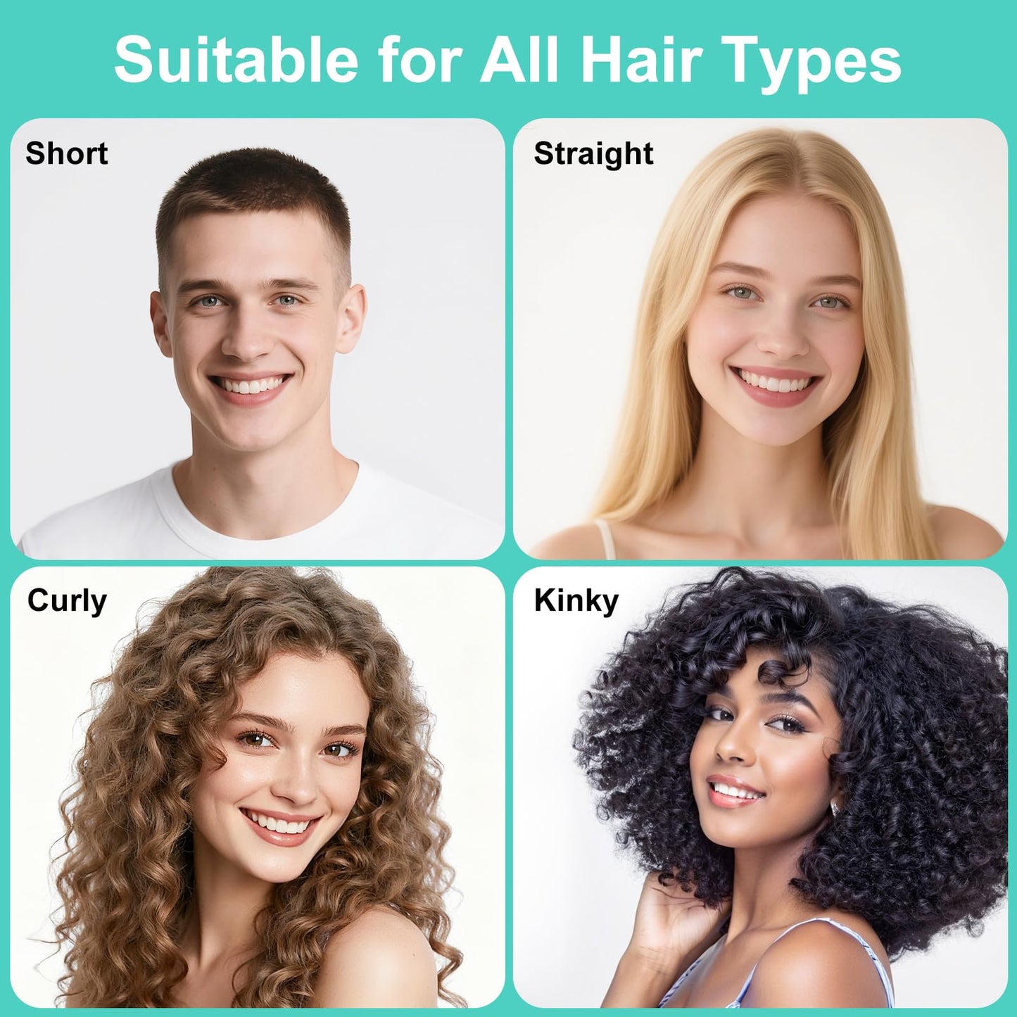 White Smoke Curly Hair Brush, Curl Defining Brush with Soft Boar Bristles Detangling Tangled Glides, Wide-Teeth Design Effortlessly Shaping & Defining Curls, Curling Definer for Wet & Dry Hair (Green)