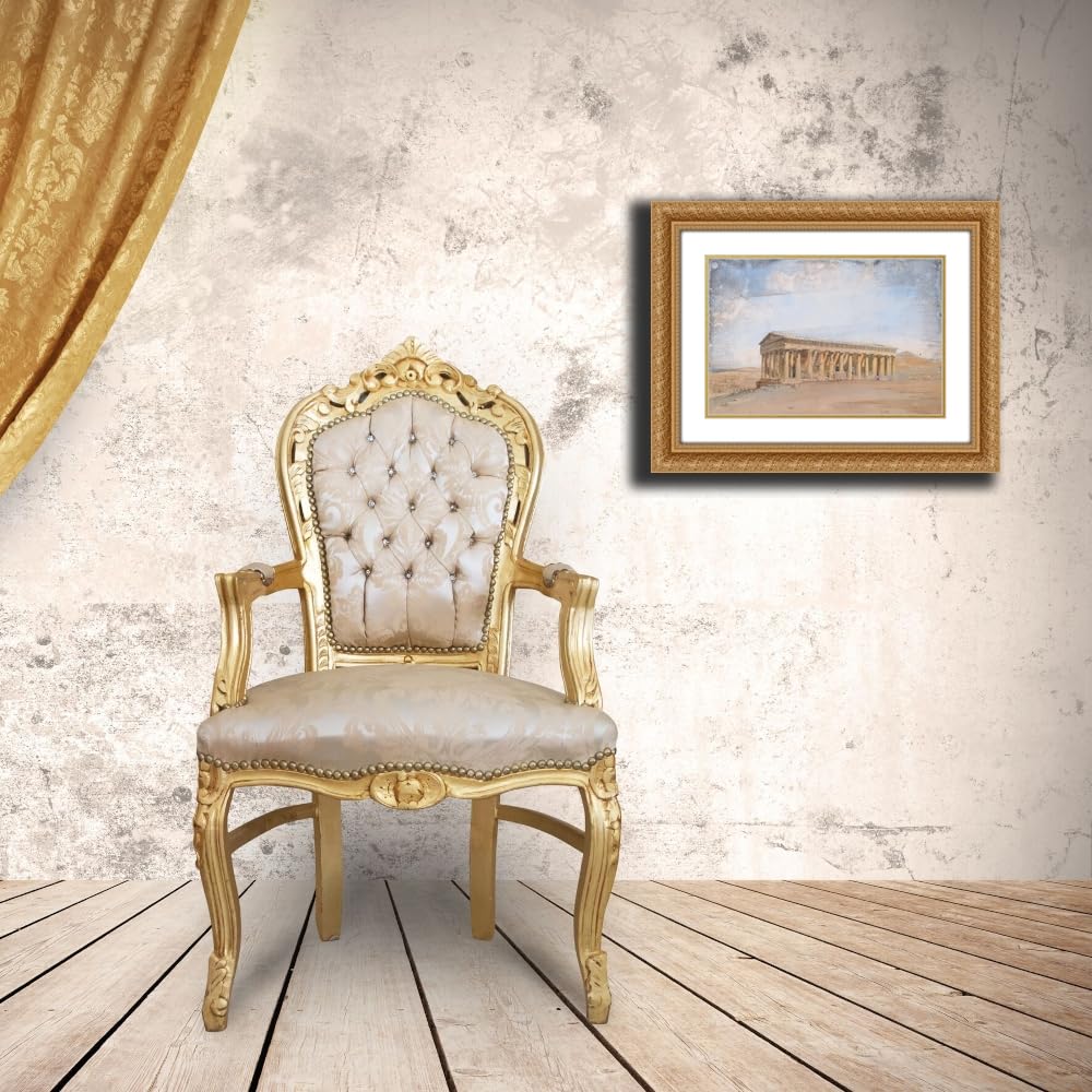 Gray ArtDirect The Temple of Theseus, Athens Custom Framed Art Print Giclee Print or Canvas Options with Various Sizes and Customization by Giovanni Lanza