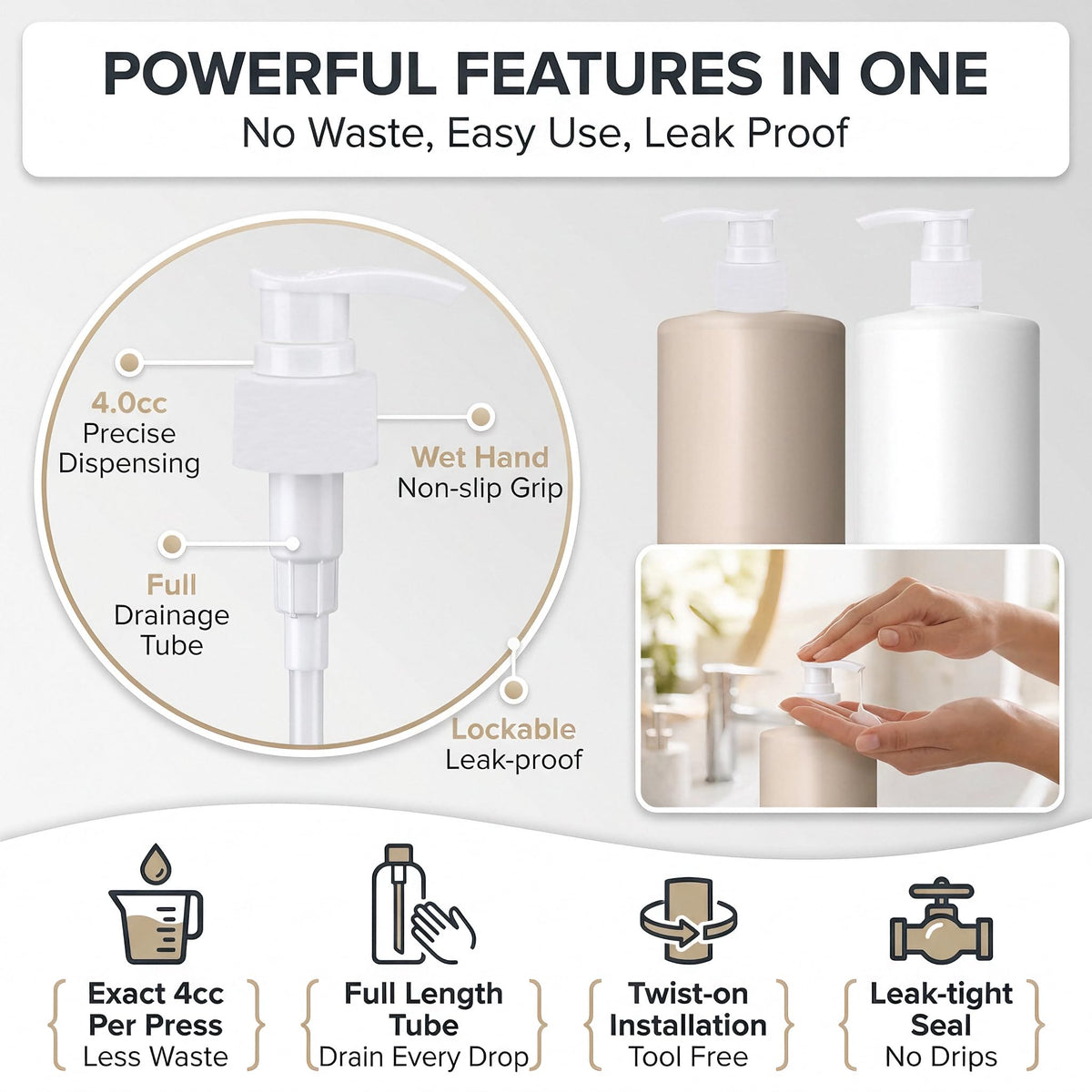 Lavender 2 Pack Liter Pump for Paul Mitchell Shampoo and Conditioner 1 L / 33.8 oz Bottles, Pump for Paul Mitchell Shampoo 33.8 oz Pumps Dispenser