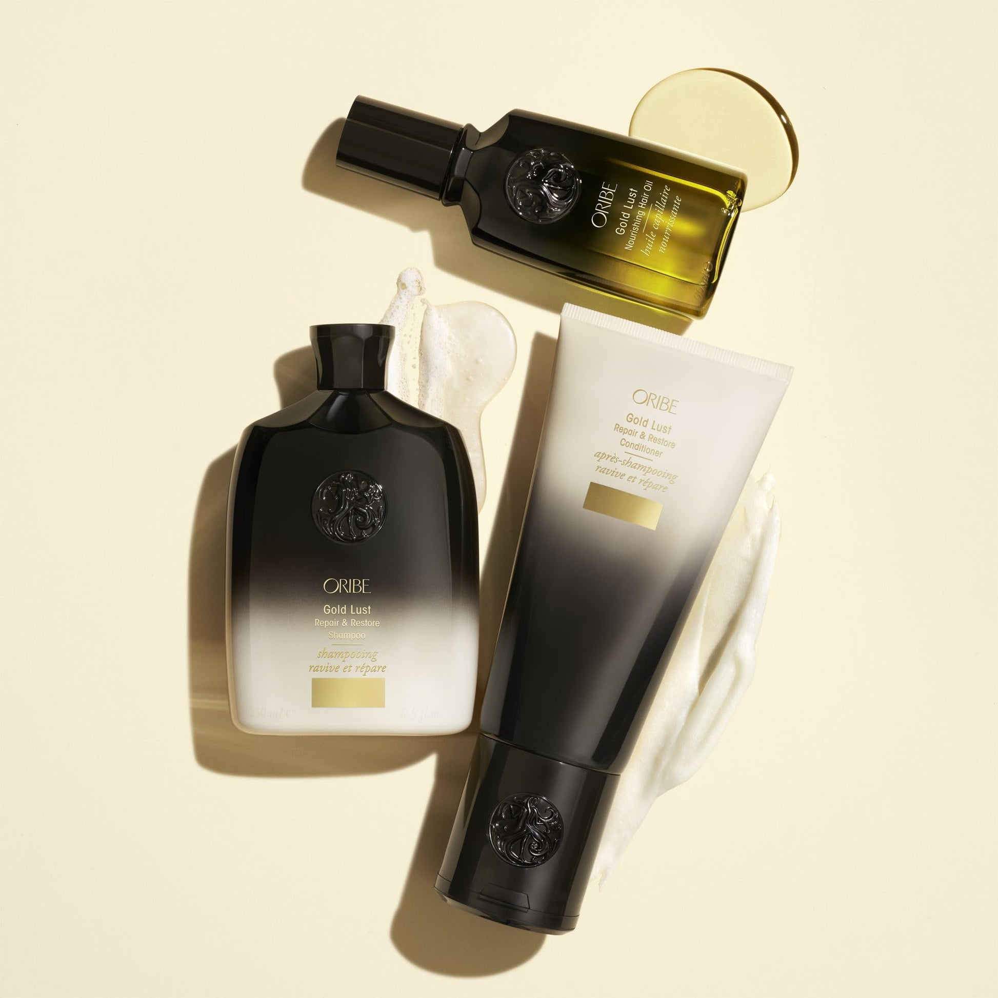 Antique White Oribe Gold Lust Repair & Restore Shampoo, 8.5 oz