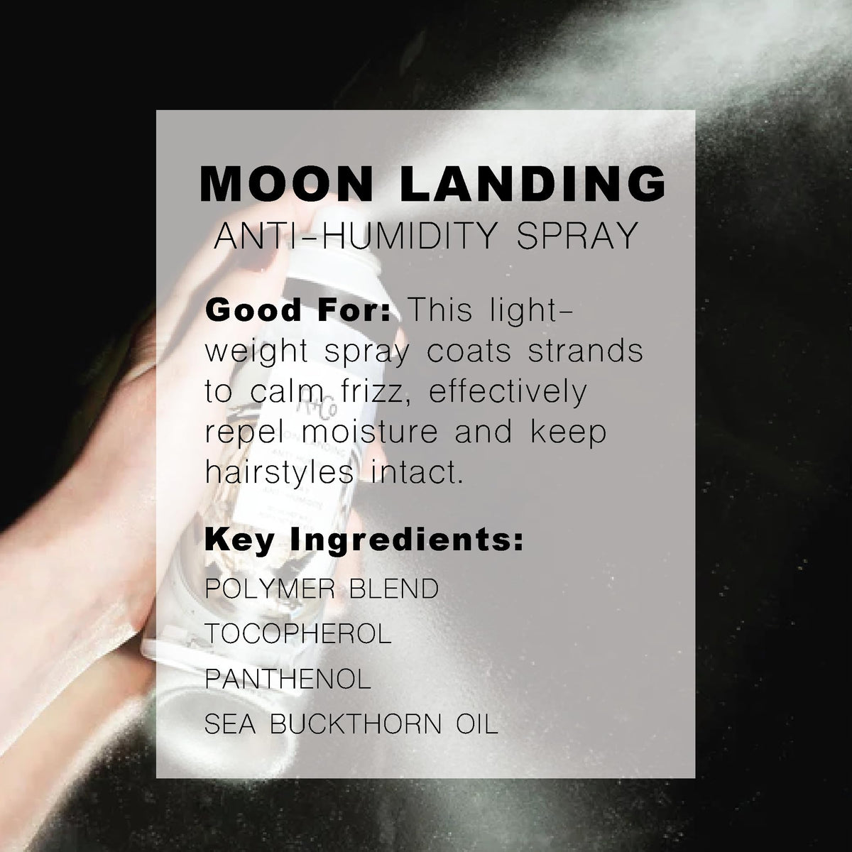 Black R&Co Moon Landing Anti-Humidity Spray, Frizz Control, 1.7oz