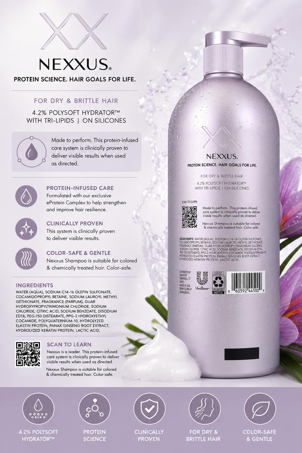 Lavender Nexxus Therappe Ultimate Moisturizing Shampoo (42 Fluid Ounce)