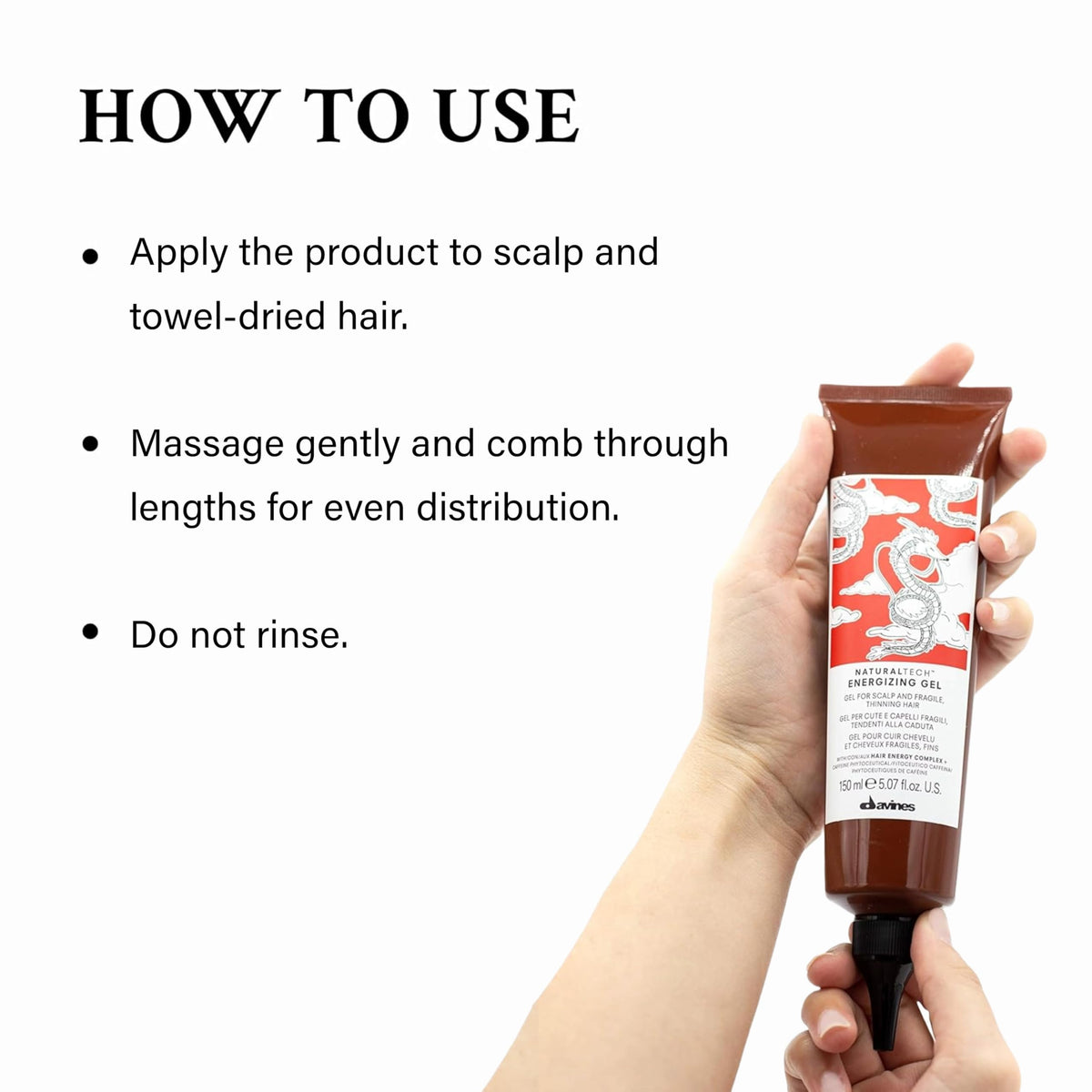 White Smoke Naturaltech Energizing Gel, Leave-in fortifying Treatment for thinning hair