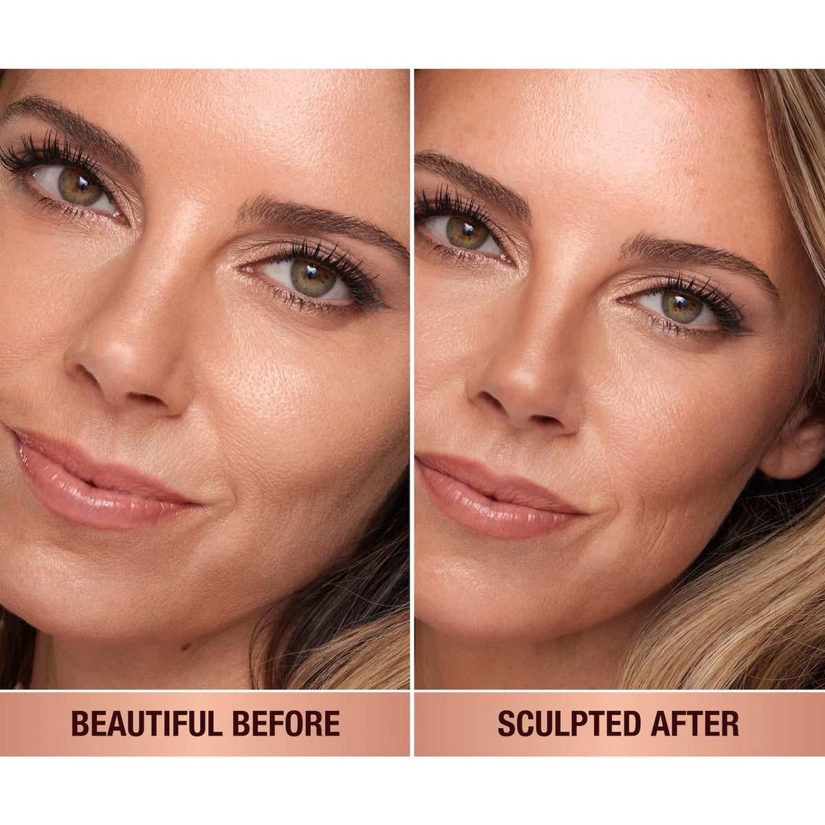 Dark Salmon Charlotte Tilbury Hollywood Liquid Contour Wand - Easy-to-Use Contour Stick & Liquid Bronzer for Sculpting & Shaping - Leaves a Natural-Looking Sculpted Finish