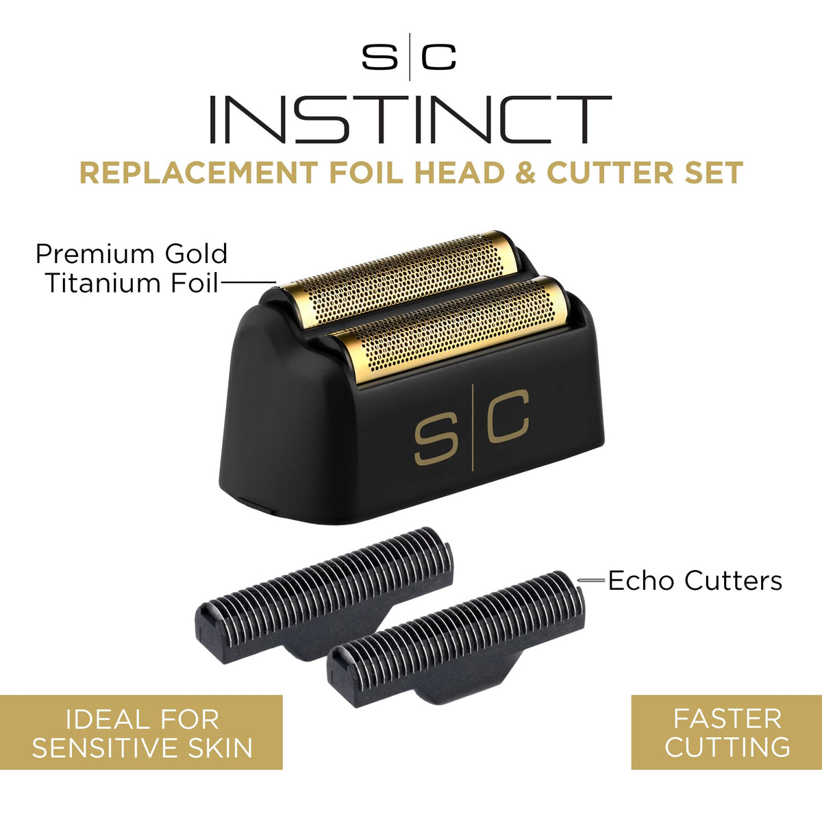 White Smoke StyleCraft Replacement Instinct Shaver Foil Head and Cutter Set