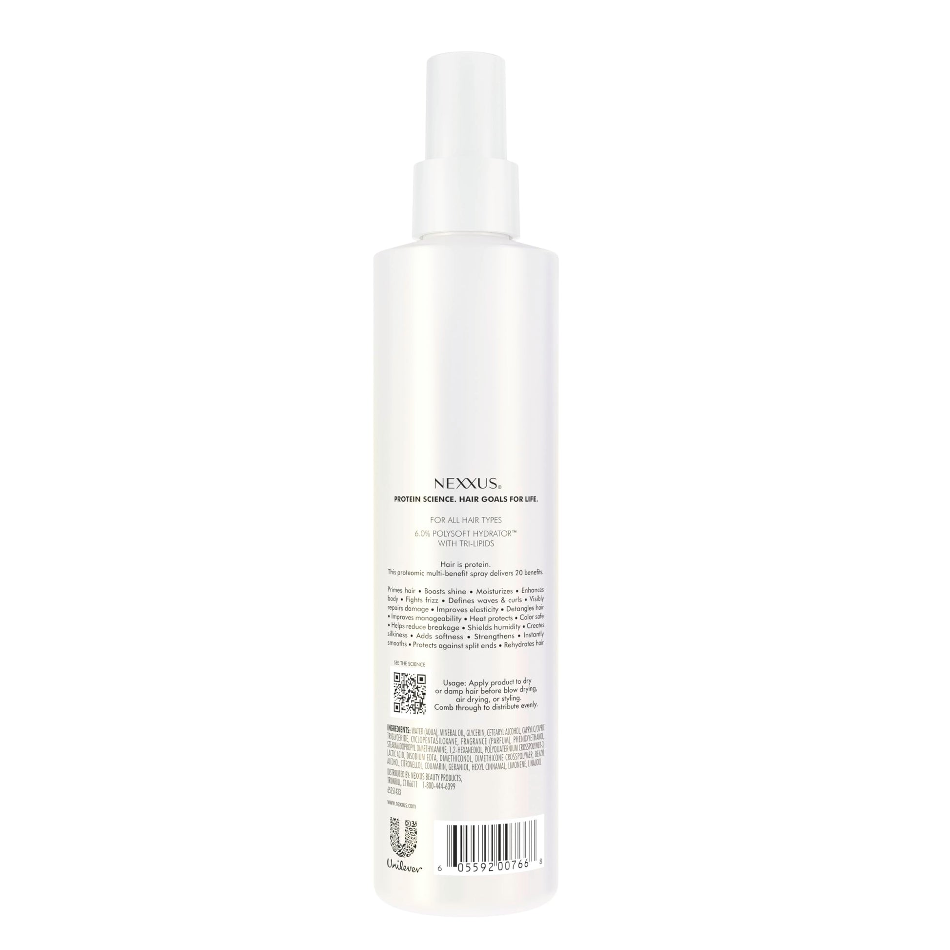 Lavender Nexxus Humectress Hair Conditioner 20-in-1 Perfector Leave In Spray for Dry Hair Powered by Polysoft Hydrator Technology with Tri-lipids 9 oz