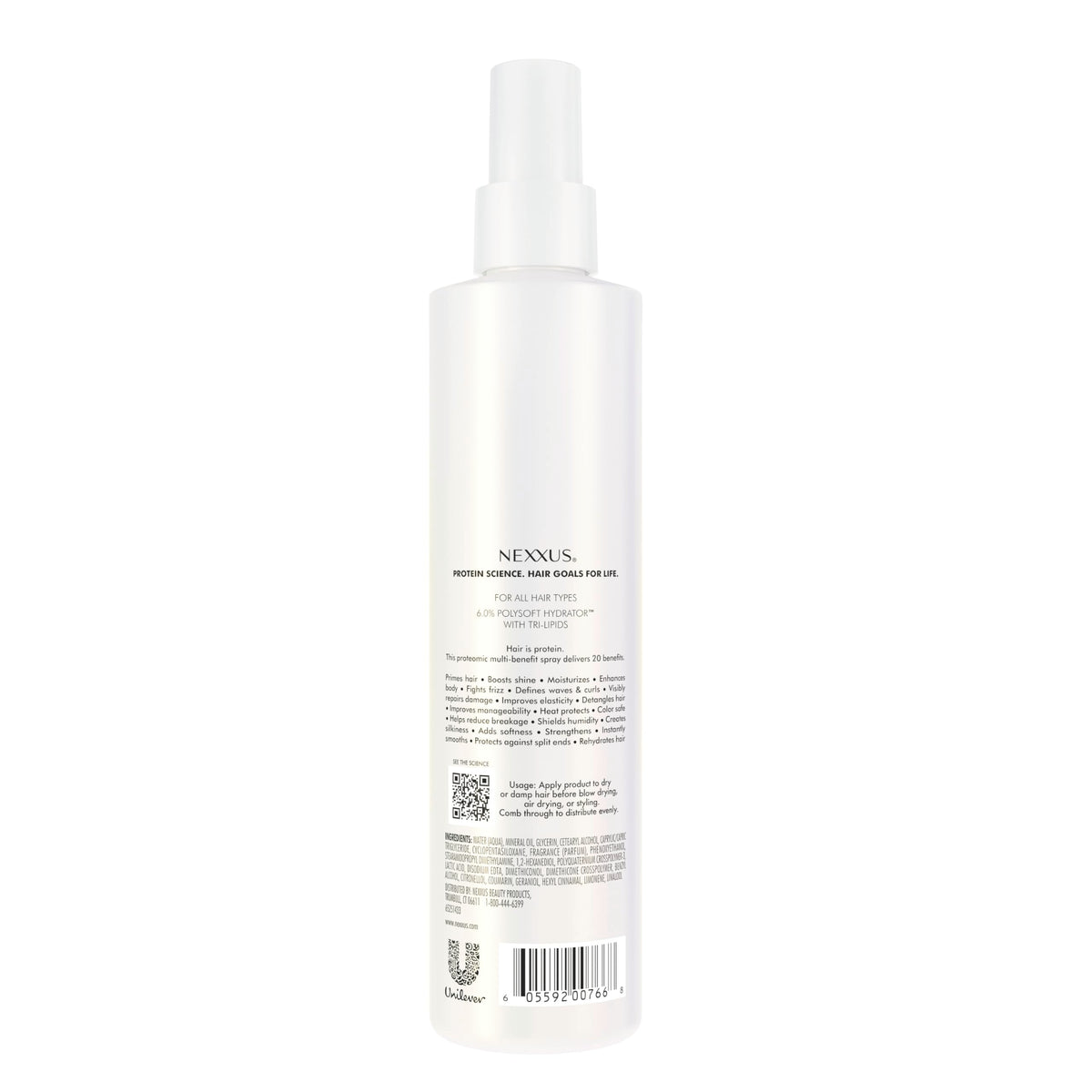 Lavender Nexxus Humectress Leave-In Conditioner Spray 20-in-1 Perfector for Dry Hair With Biotin & Hyaluronic Acid 9 oz