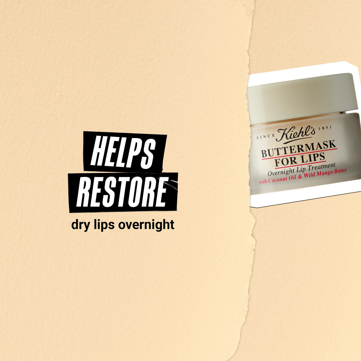 Peach Puff Kiehl's - Buttermask For Lips - Overnight Lip Mask - 0.35 fl oz