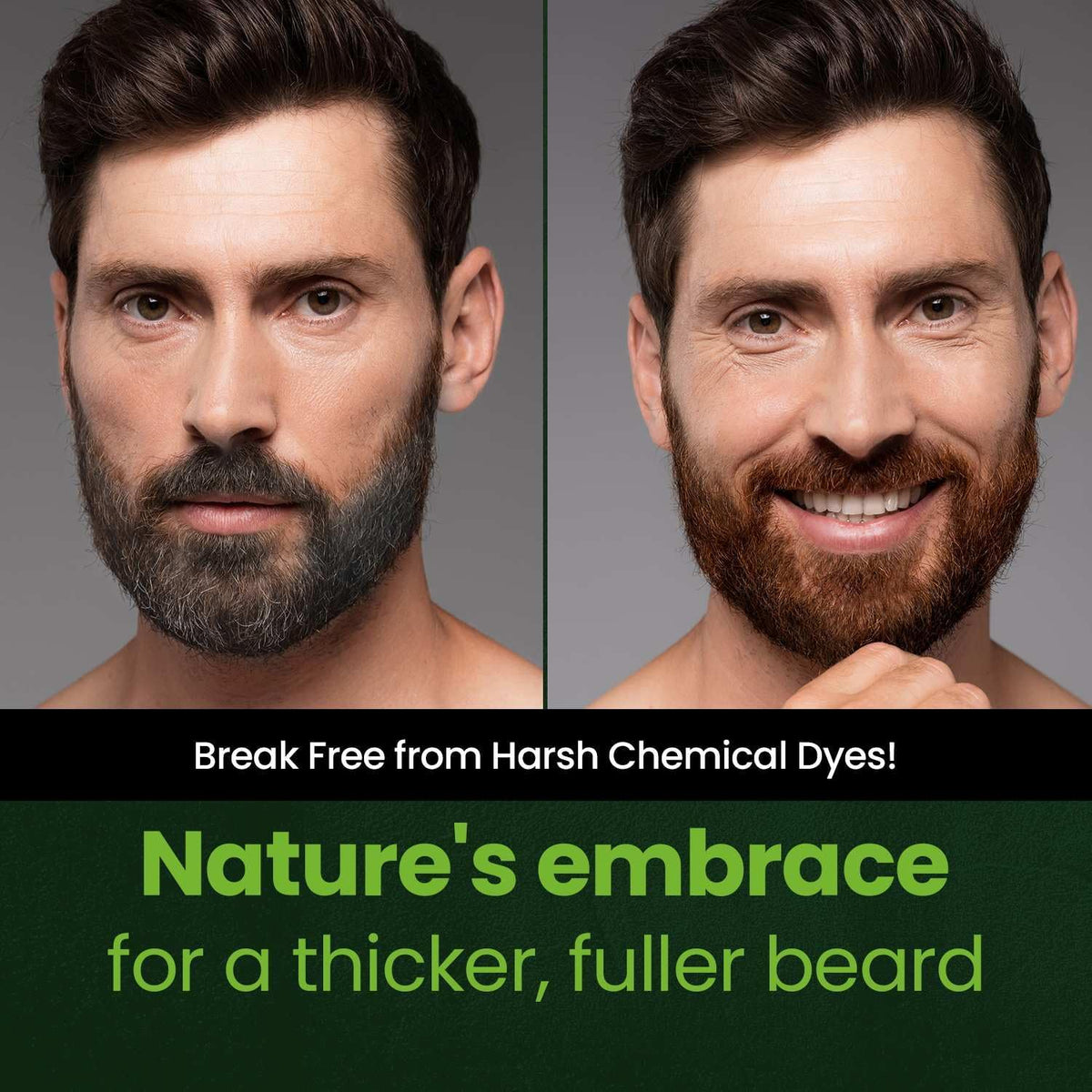 Black Herb for Men Mustache & Beard Dye (Natural Black, 3 Pack)