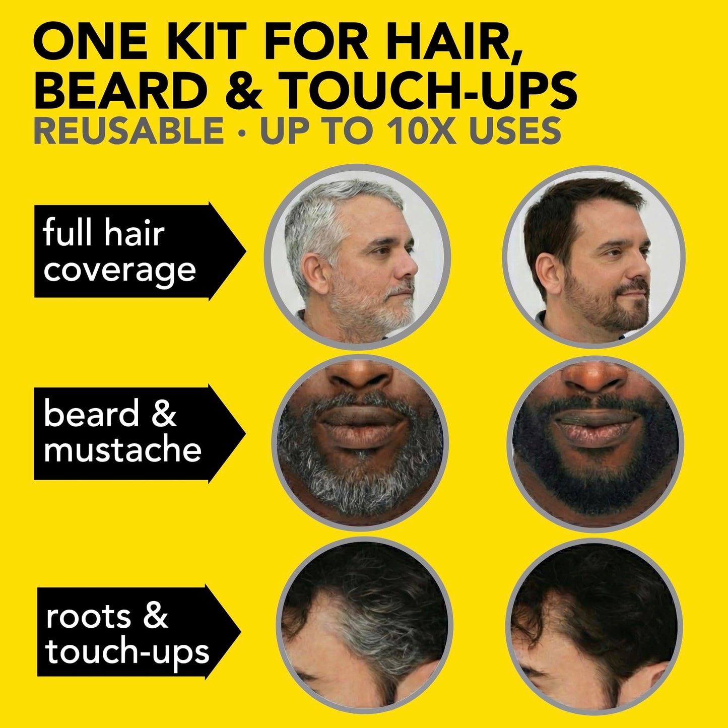 Gold Reusable Hair & Beard Dye for Men – Lightest Blond | Up to 5 Uses, 7 Minutes | Natural Gray Coverage, No-Drip Cream with SkinArmour® – Cleverman