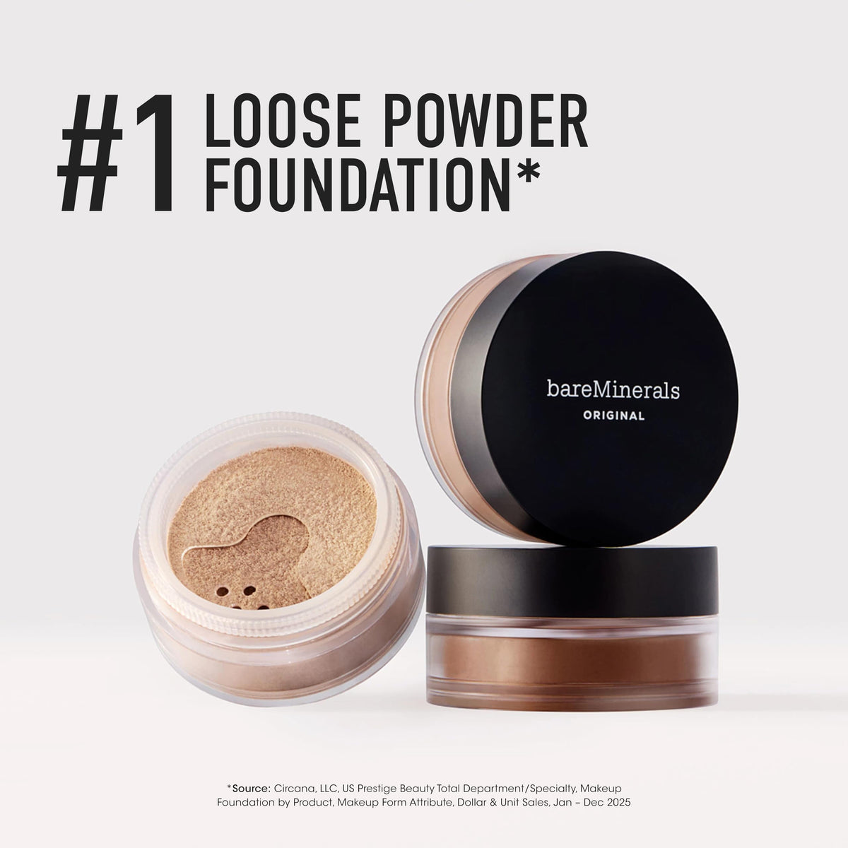 Lavender Original Loose Powder Foundation SPF 15, Fairly Medium 05, Vegan, Cruelty-Free & Dermatologist-Tested