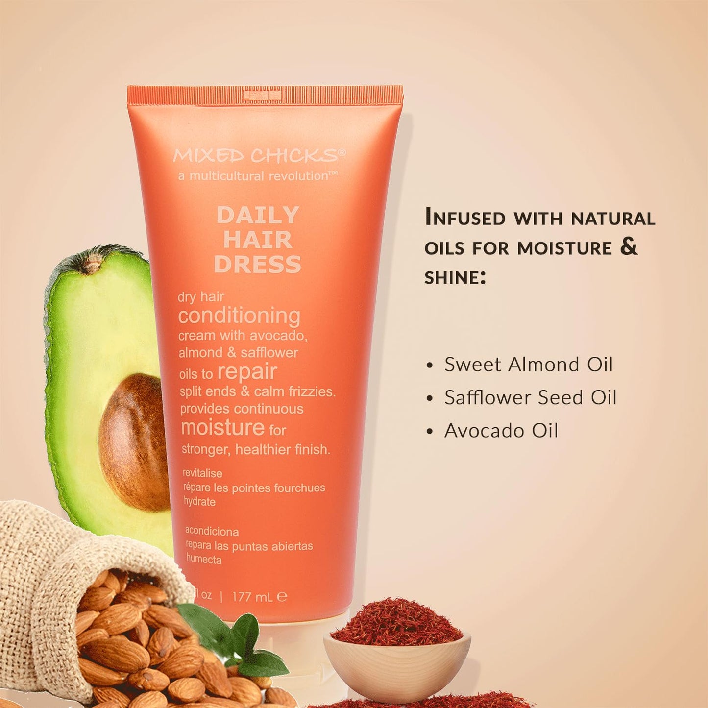 Light Gray Mixed Chicks Daily Hair Dress for Dry and Brittle Hair, 6 fl. oz.
