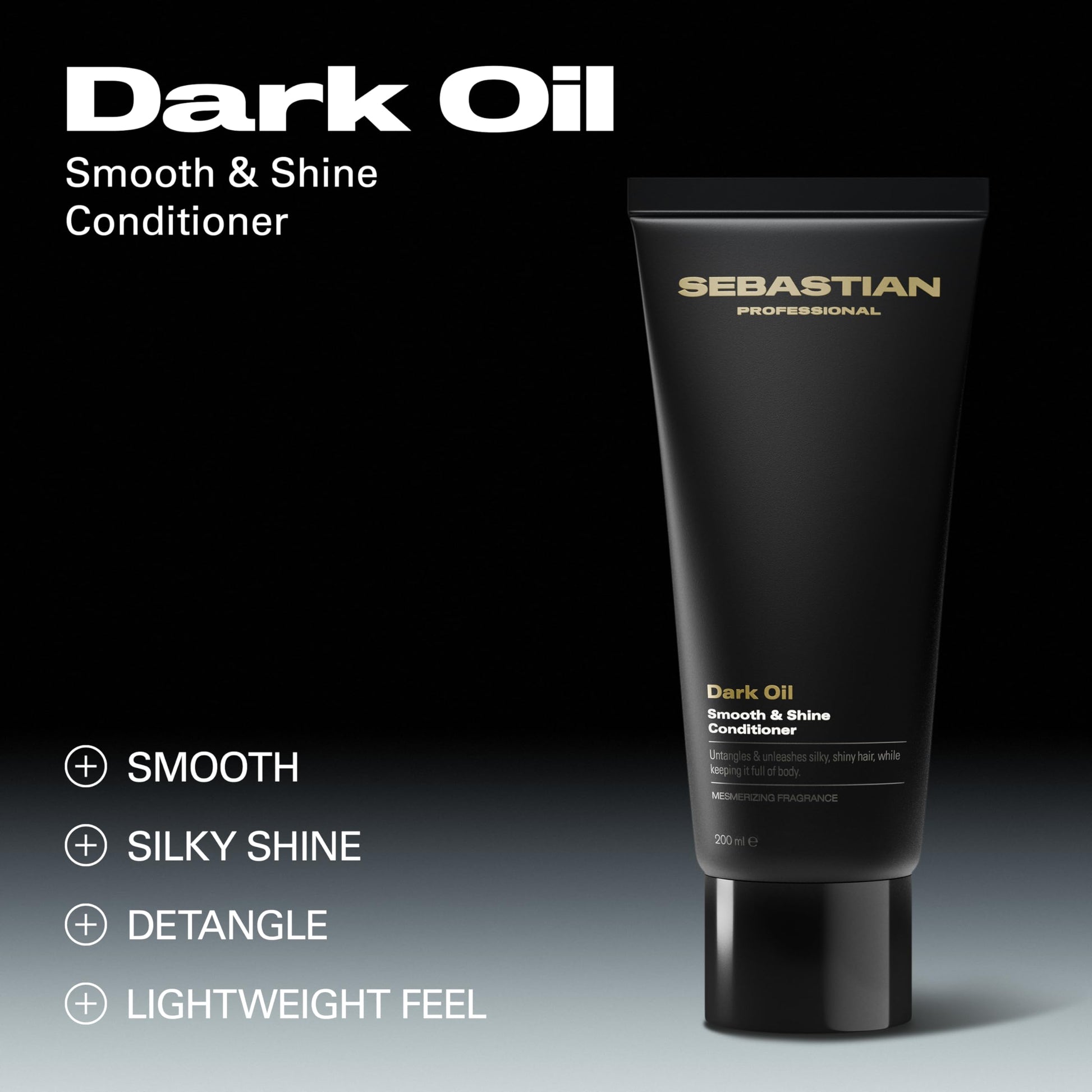Black Sebastian Professional Dark Oil Smooth and Shine Conditioner | Infused with Jojoba & Argan Oil | 33.8 fl oz | Packaging May Vary
