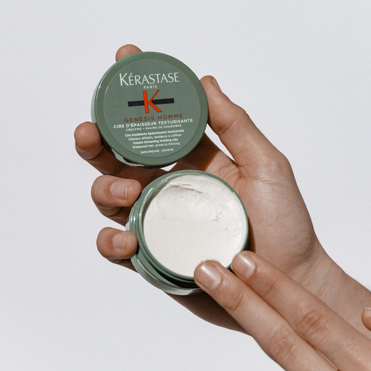 Light Gray Kerastase Genesis Homme Wax Pomade – Light Hold for Men, 2.5 Fl Oz