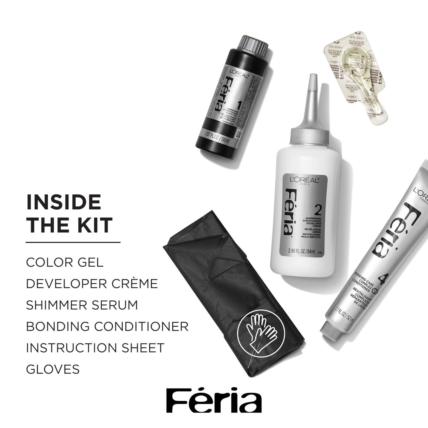 White Smoke L'Oreal Paris Feria Multi-Faceted Shimmering Permanent Hair Color, B61 Downtown Brown (Hi-Lift Cool Brown), Pack of 1 Hair Dye Kit
