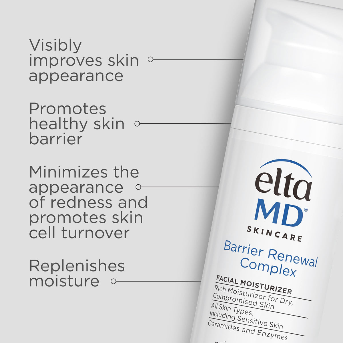 Light Gray EltaMD Barrier Renewal Complex Face Moisturizer