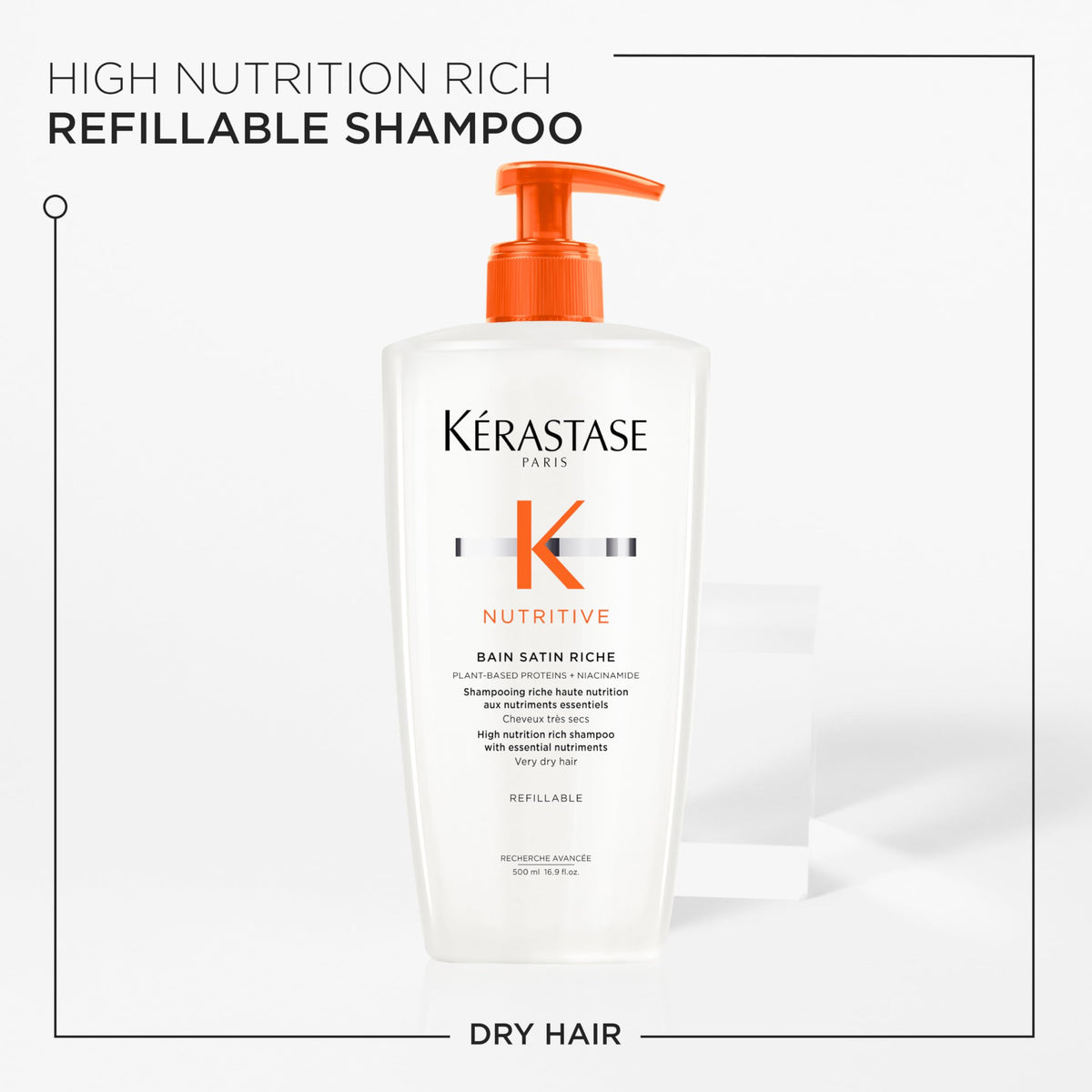 White Smoke KERASTASE Nutritive Bain Satin Riche Shampoo – For Dry Hair