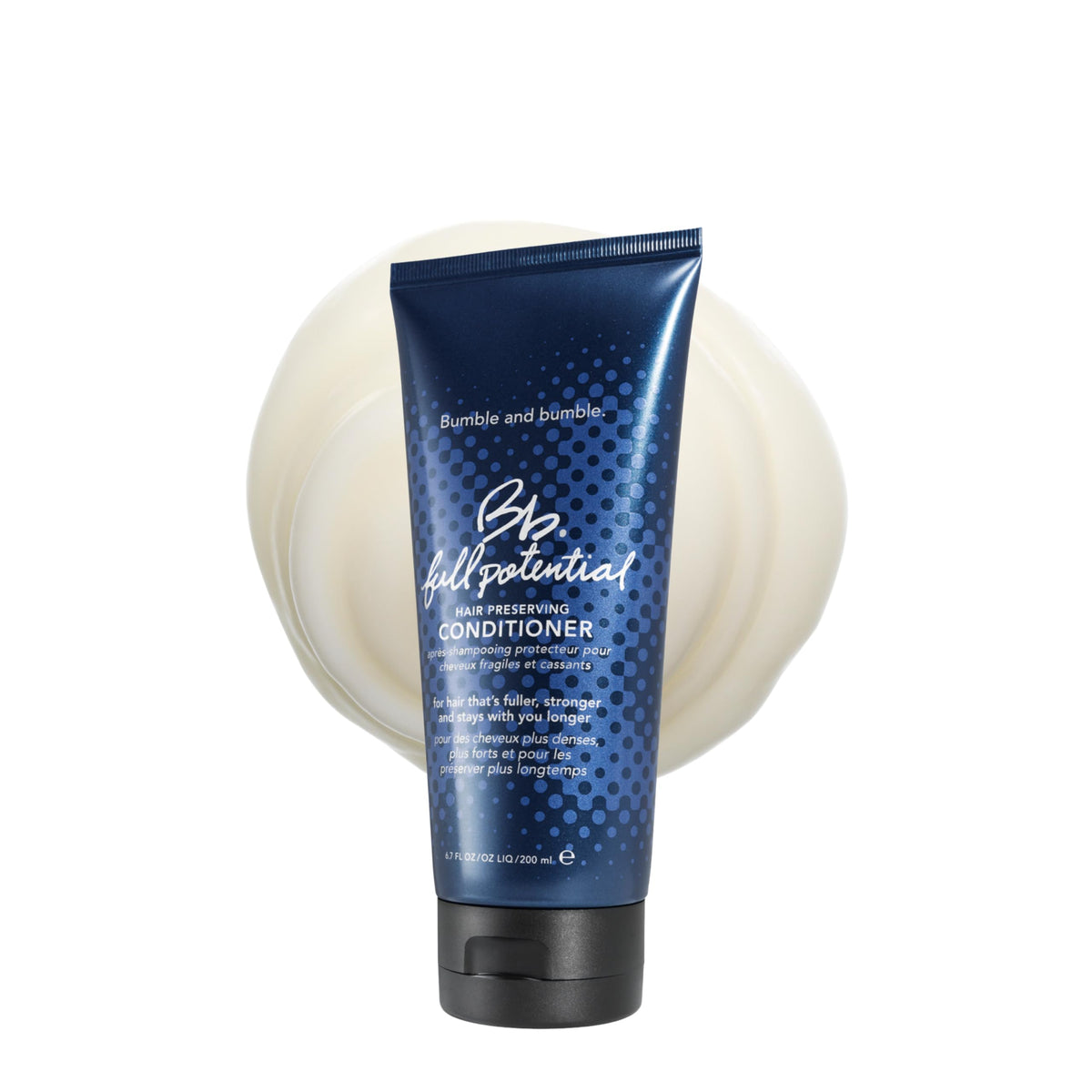 White Smoke Bumble and bumble. Full Potential Hair Preserving Conditioner | Strengthens, Prevents Breakage |Lightweight Formula| Fuller, Stronger | For Breakage Prone and Thinning Hair Types, 6.7 Fl Oz