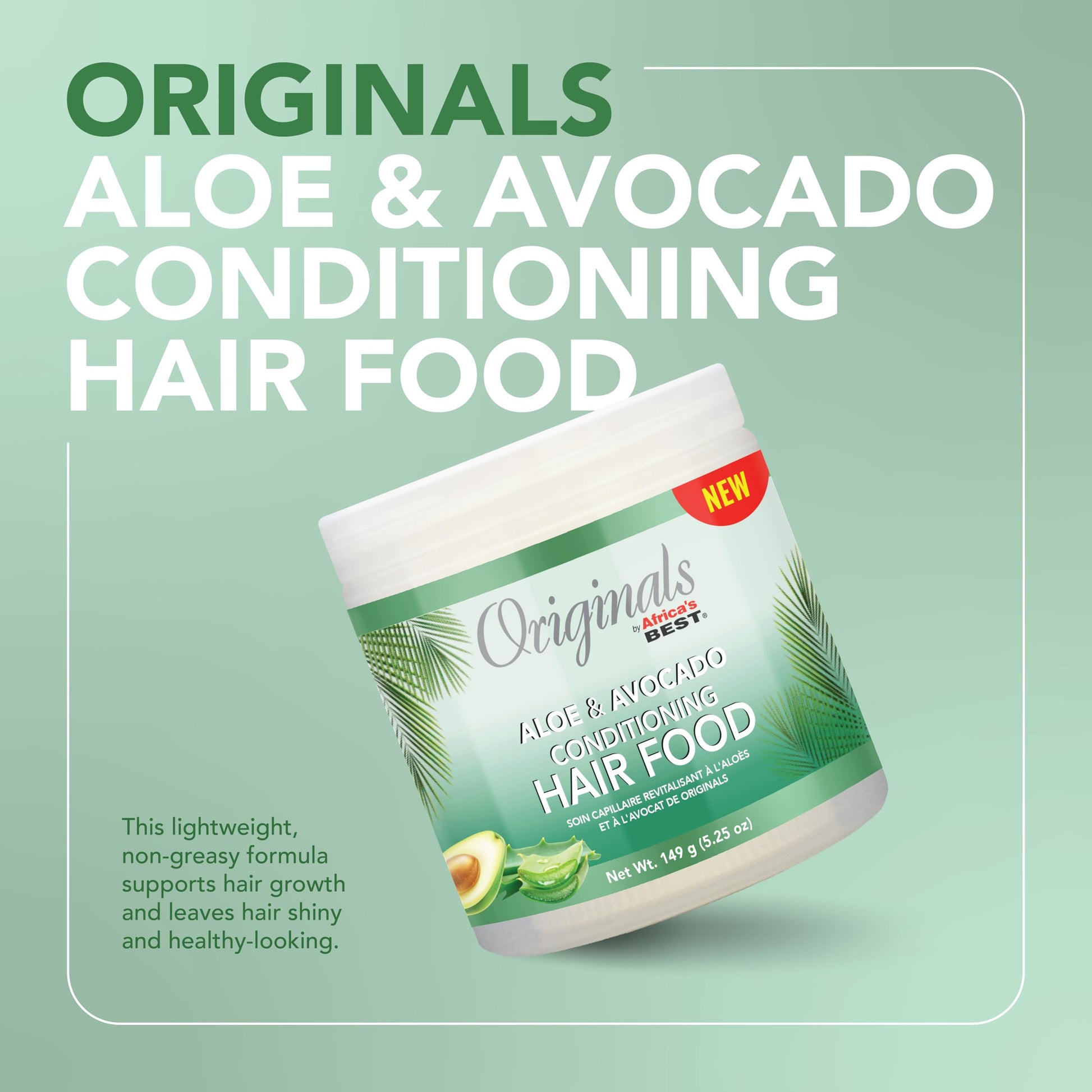Gray Originals by Africa's Best Aloe & Avocado Conditioning Hair Food - for Brittle, Dry Hair, 5.25 oz